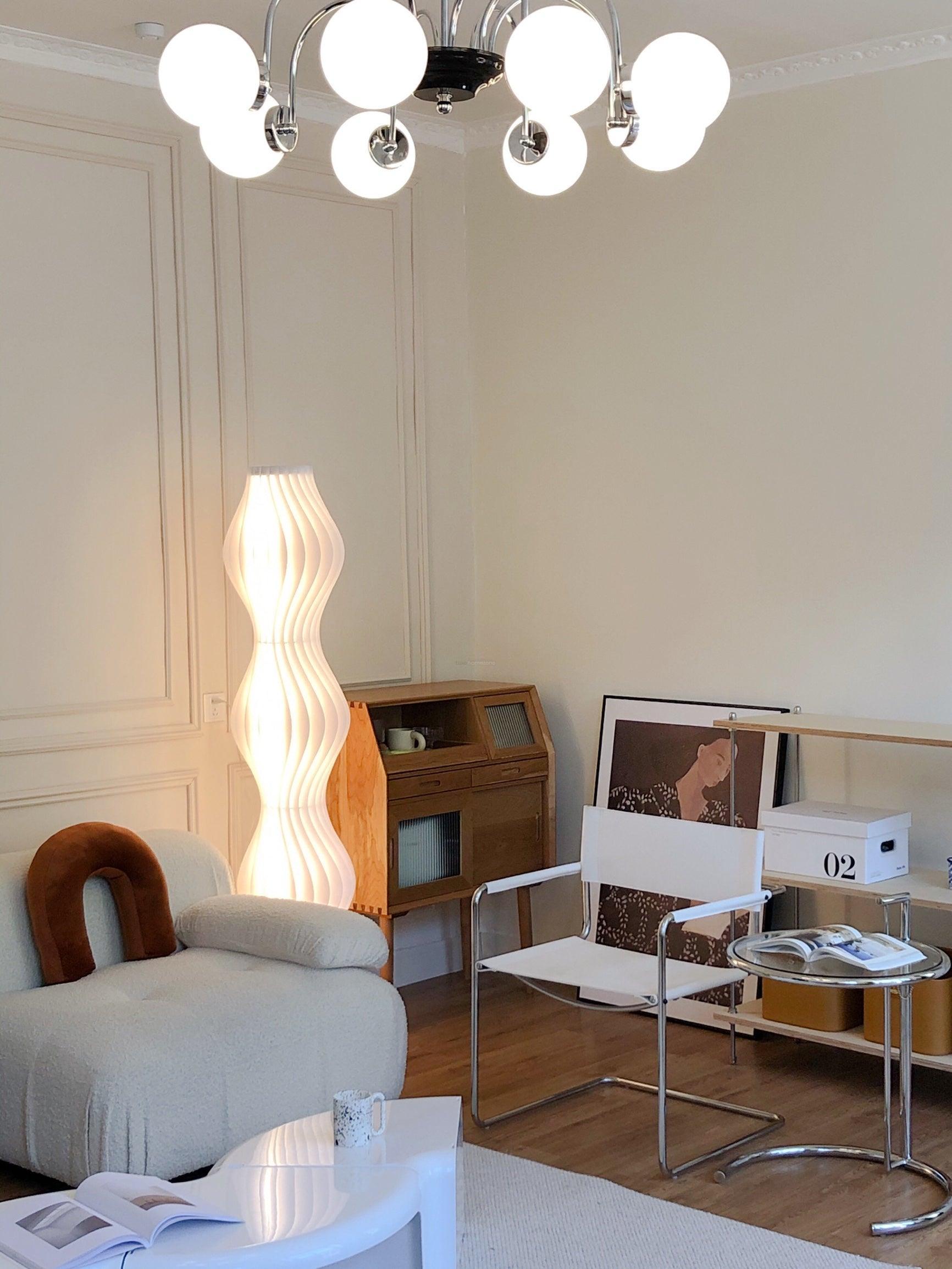 Yisu Glass Globe Chandelier with 3/4/5/6/8 heads - Bend, Marshmallow Chandelier, Optimized-1-Luxehomezone