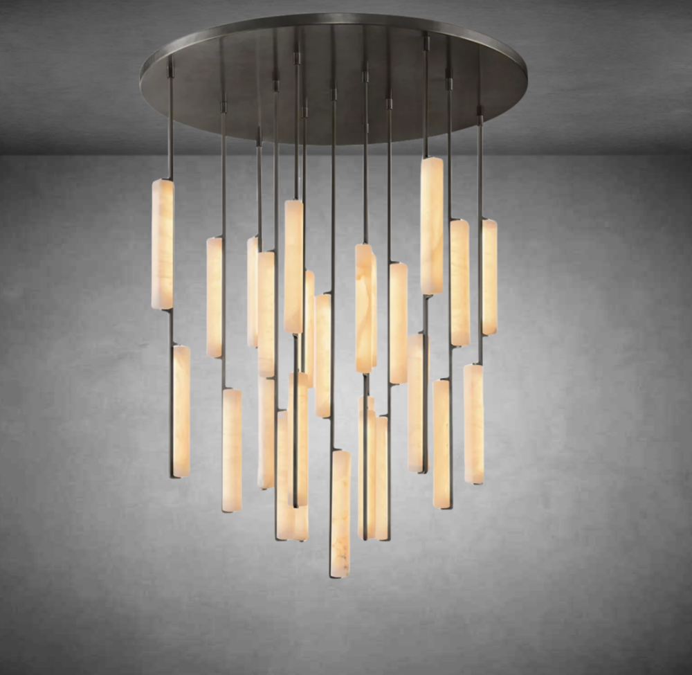 Auduben Alabaster Round Chandelier
