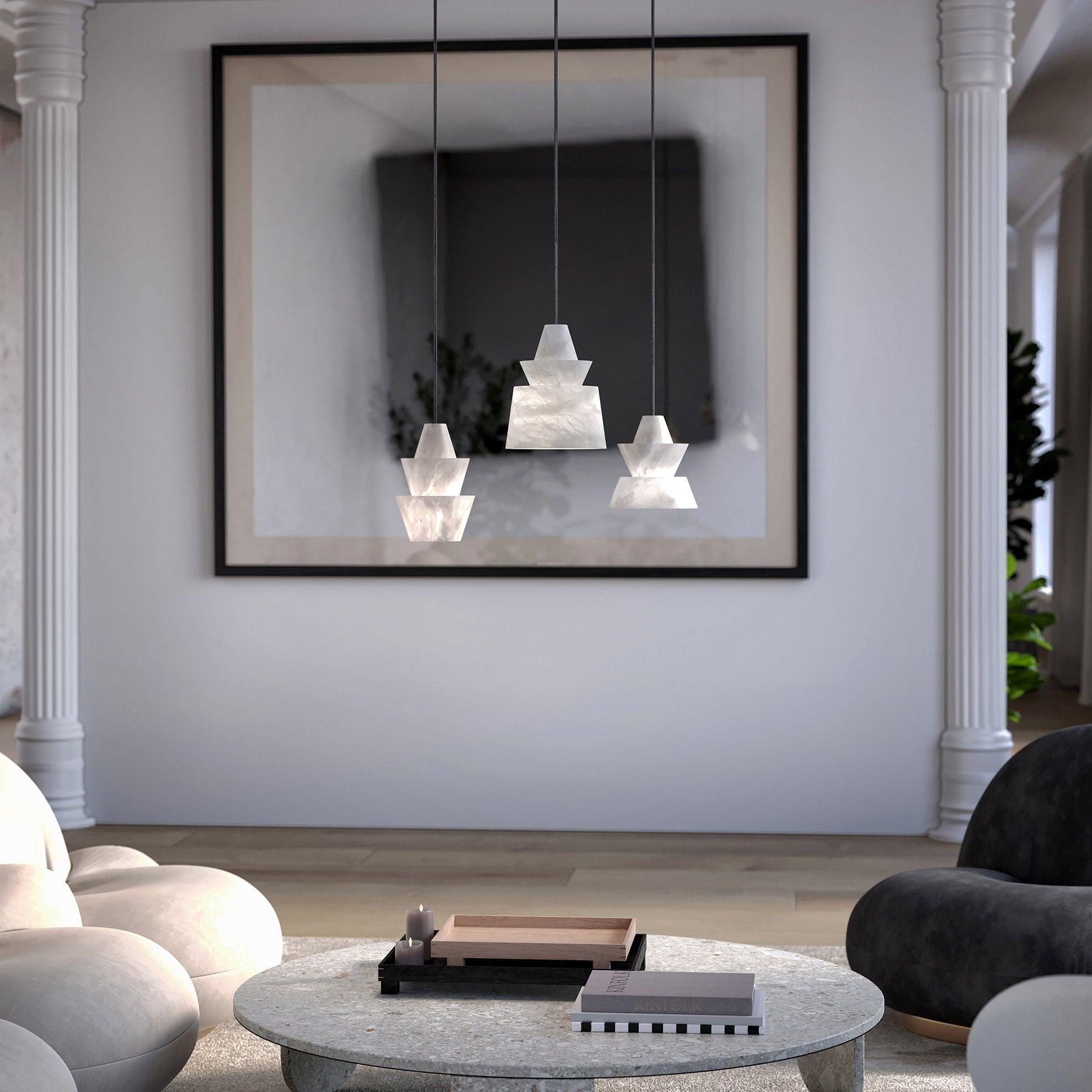 White Alabaster  Pendant Light - Luxehomezone