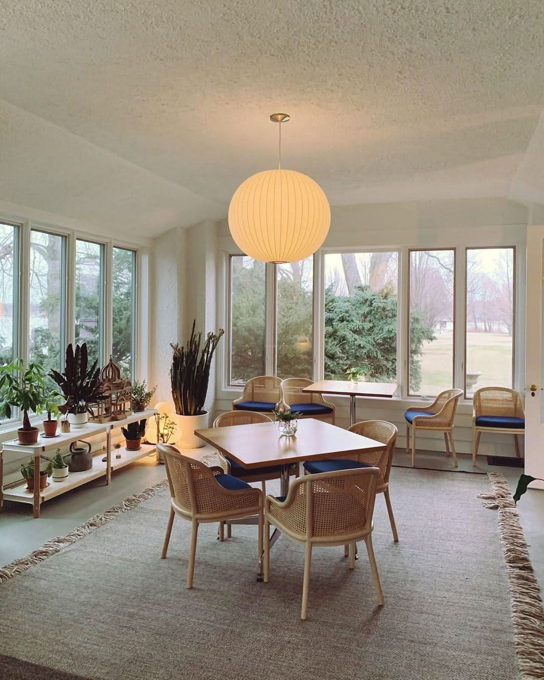Bubble Pendant Light with Artificial Silk Lampshade - Luxehomezone