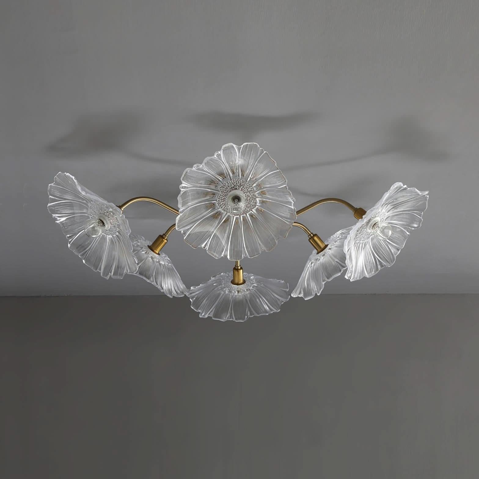 Lotus Leaf Glass Ceiling Lamp ∅ 31.5″/39.4'' - Luxehomezone