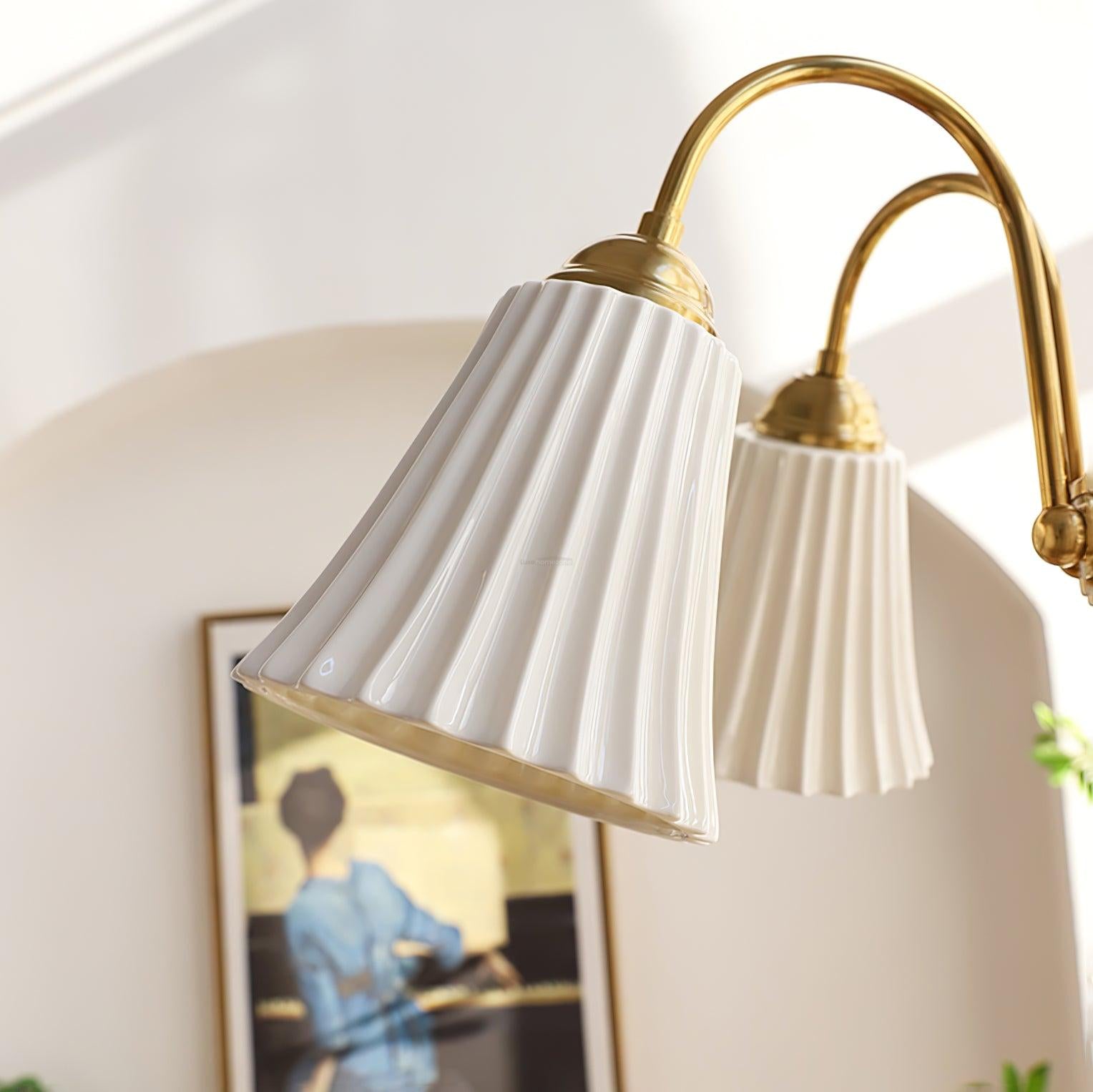 Medieval Ceramic Trumpet Chandelier with 3/5/8 lamps - Flower Ceramic-1-Luxehomezone