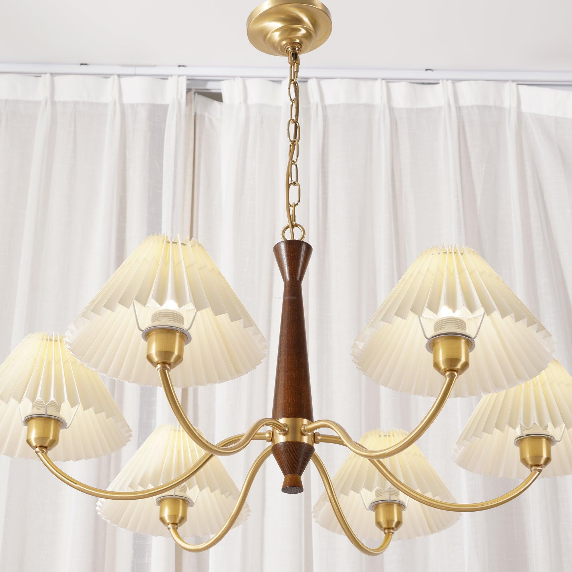 Pleated Chandelier with 3/6/8 heads - Variety-1-Luxehomezone