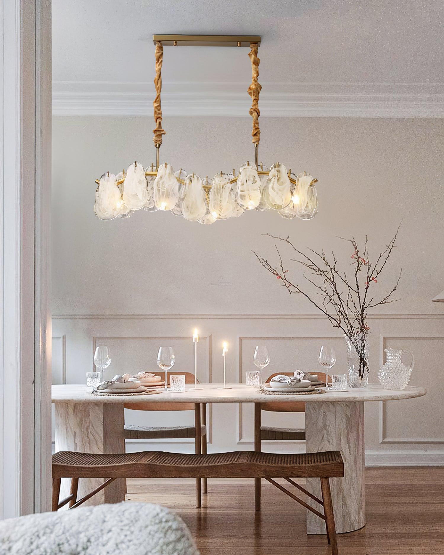 Mahina Cloud Round/Linear Chandelier - Cylinder-1-Luxehomezone