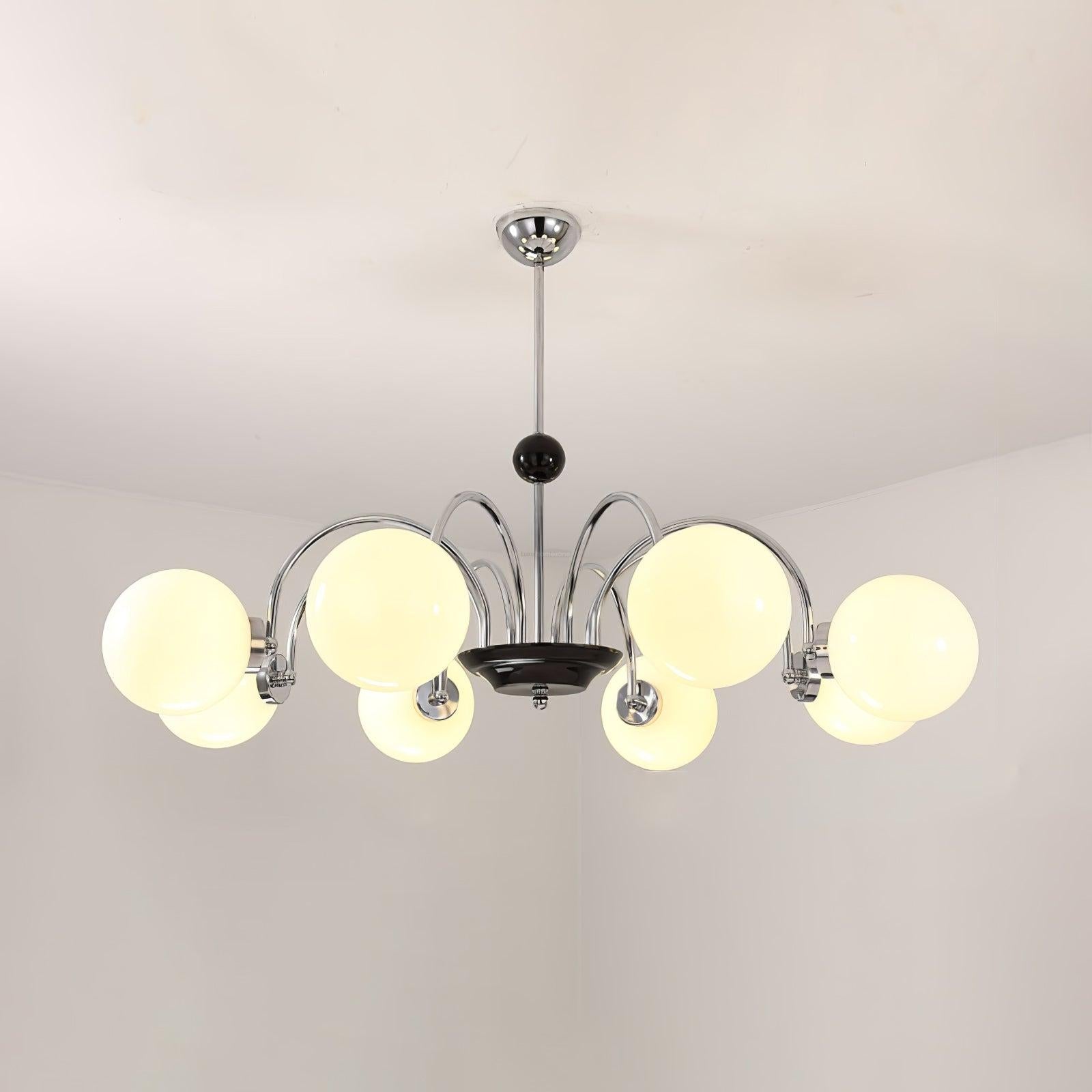 Yisu Glass Globe Chandelier with 3/4/5/6/8 heads - Bend, Marshmallow Chandelier, Optimized-1-Luxehomezone