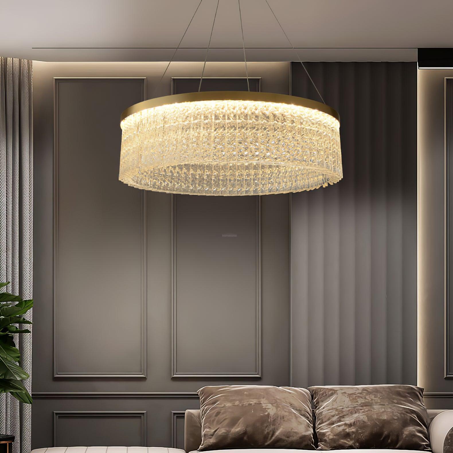 Halo Crystal Round Chandelier - Crystals-1-Luxehomezone