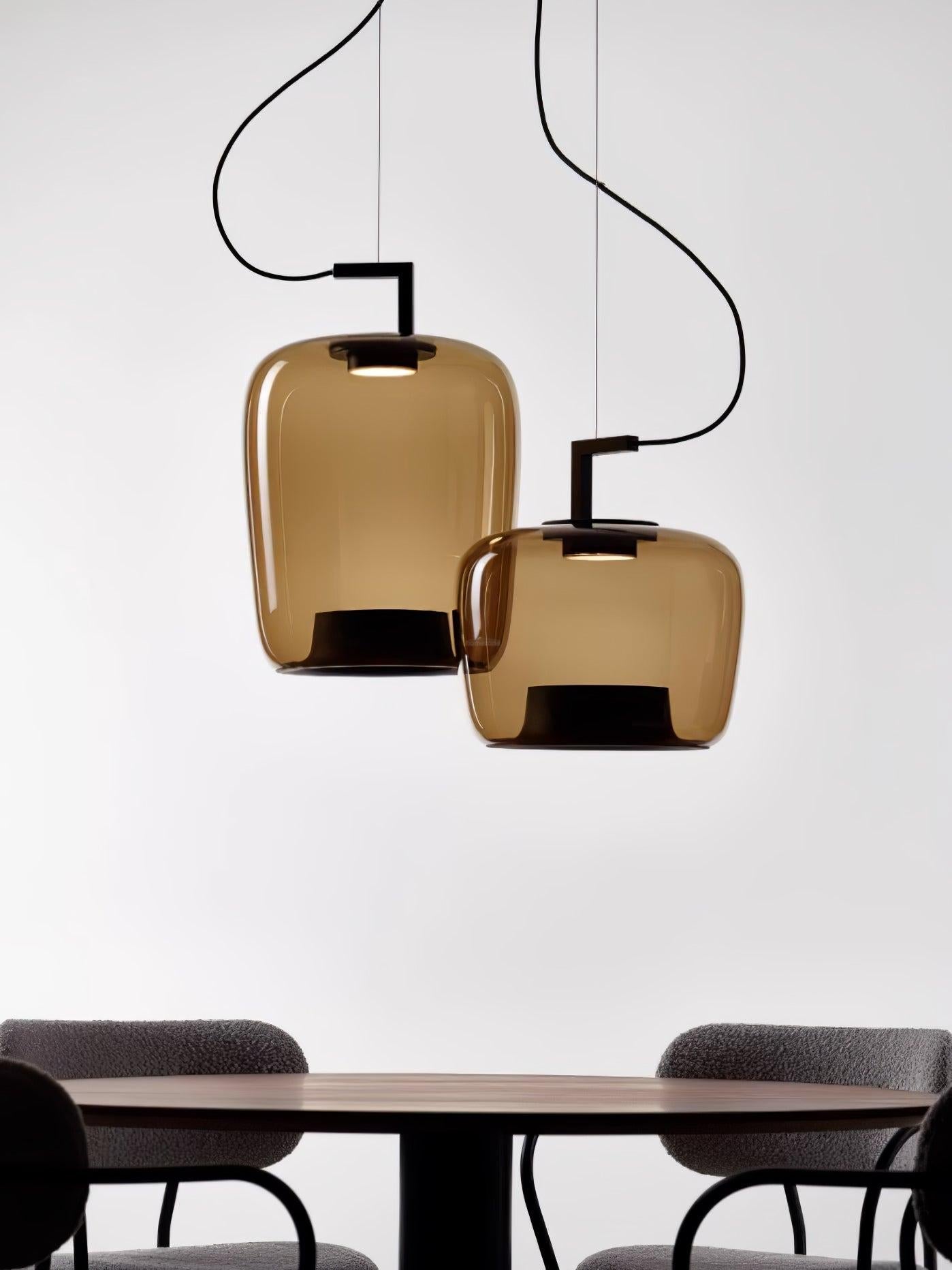 Doppelte Pendant - Art Glass-1-Luxehomezone