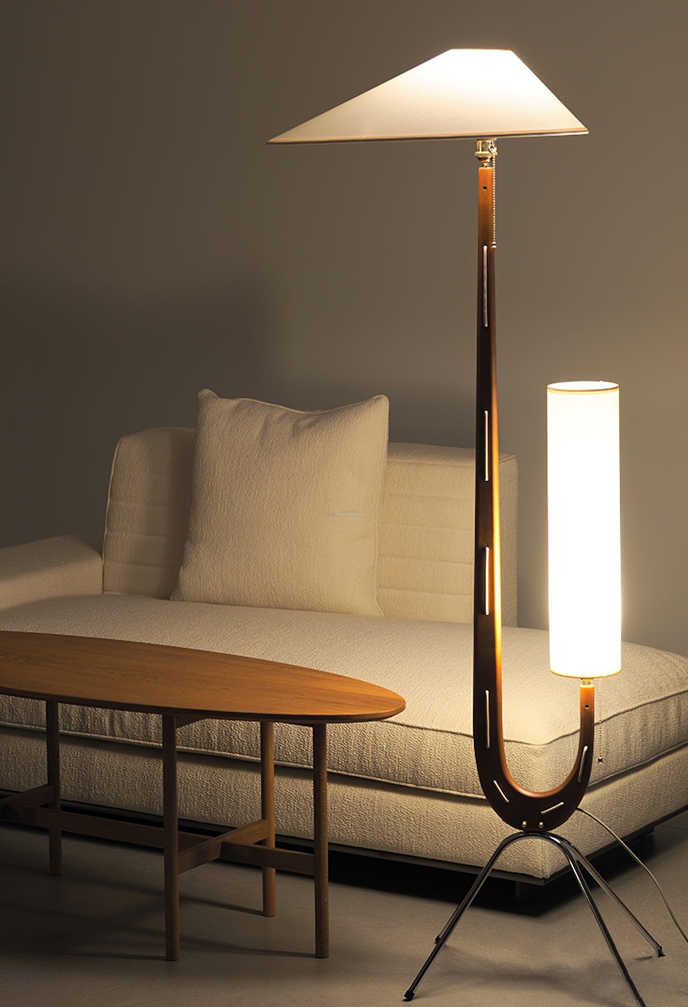 Giraffe Floor Lamp ∅ 21.6″ - Wood-1-Luxehomezone