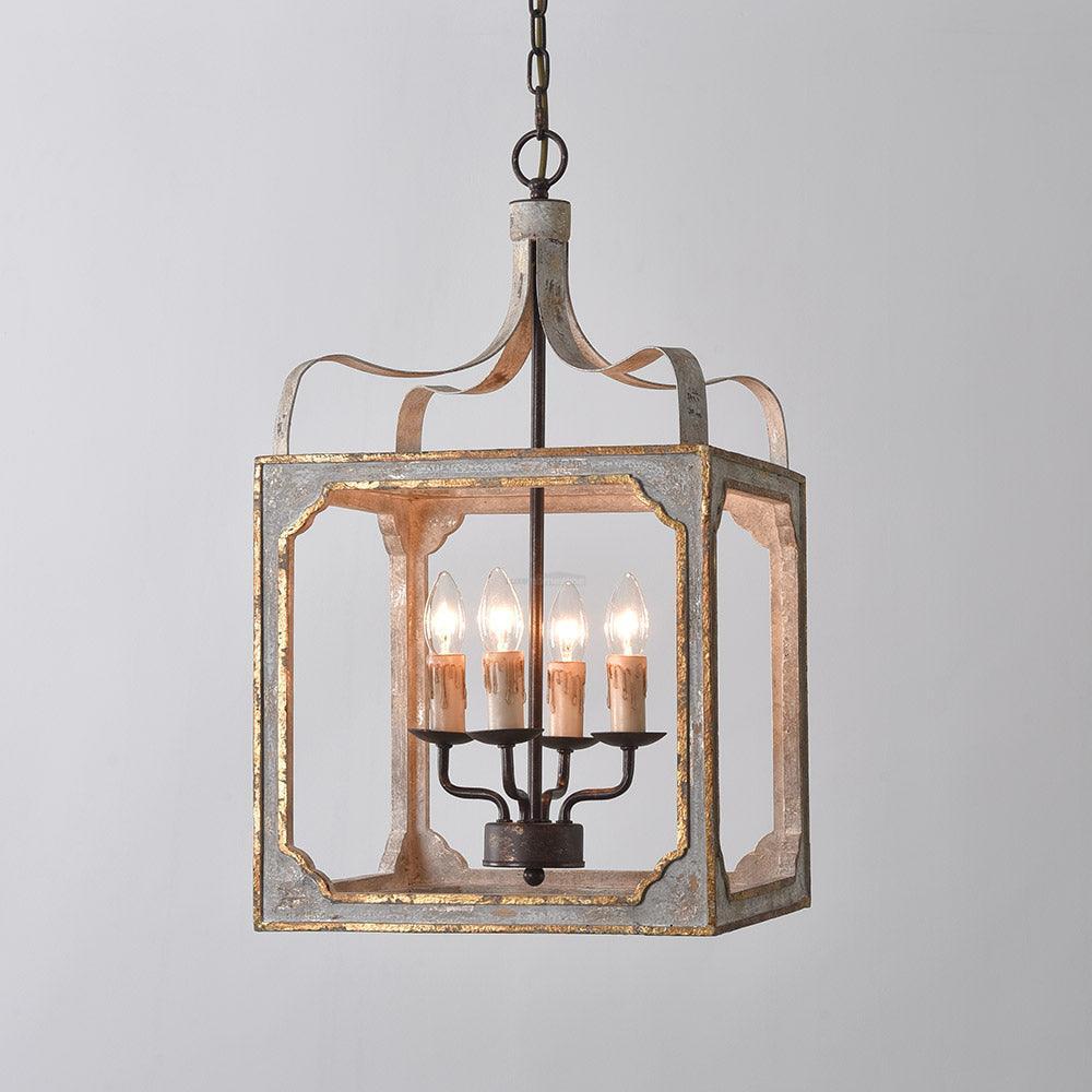 Boho Rustic Cube Chandelier  Φ 14.2″ - Genteel-1-Luxehomezone