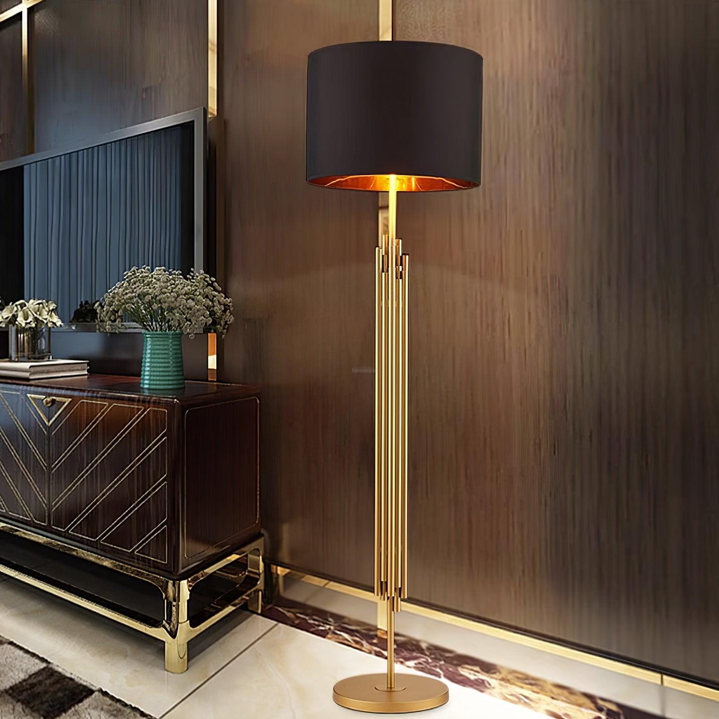 Rubell Floor Light  ∅ 17.7″ - Gold&Black-1-Luxehomezone