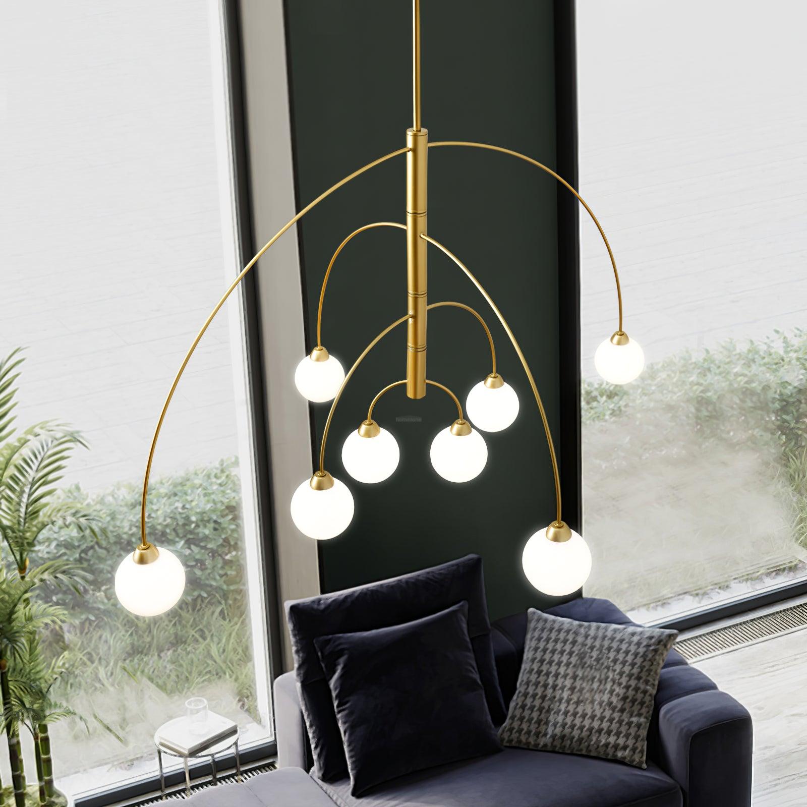 Prescott Chandelier with 4/6/8 heads - Bend, Marshmallow Chandelier-1-Luxehomezone