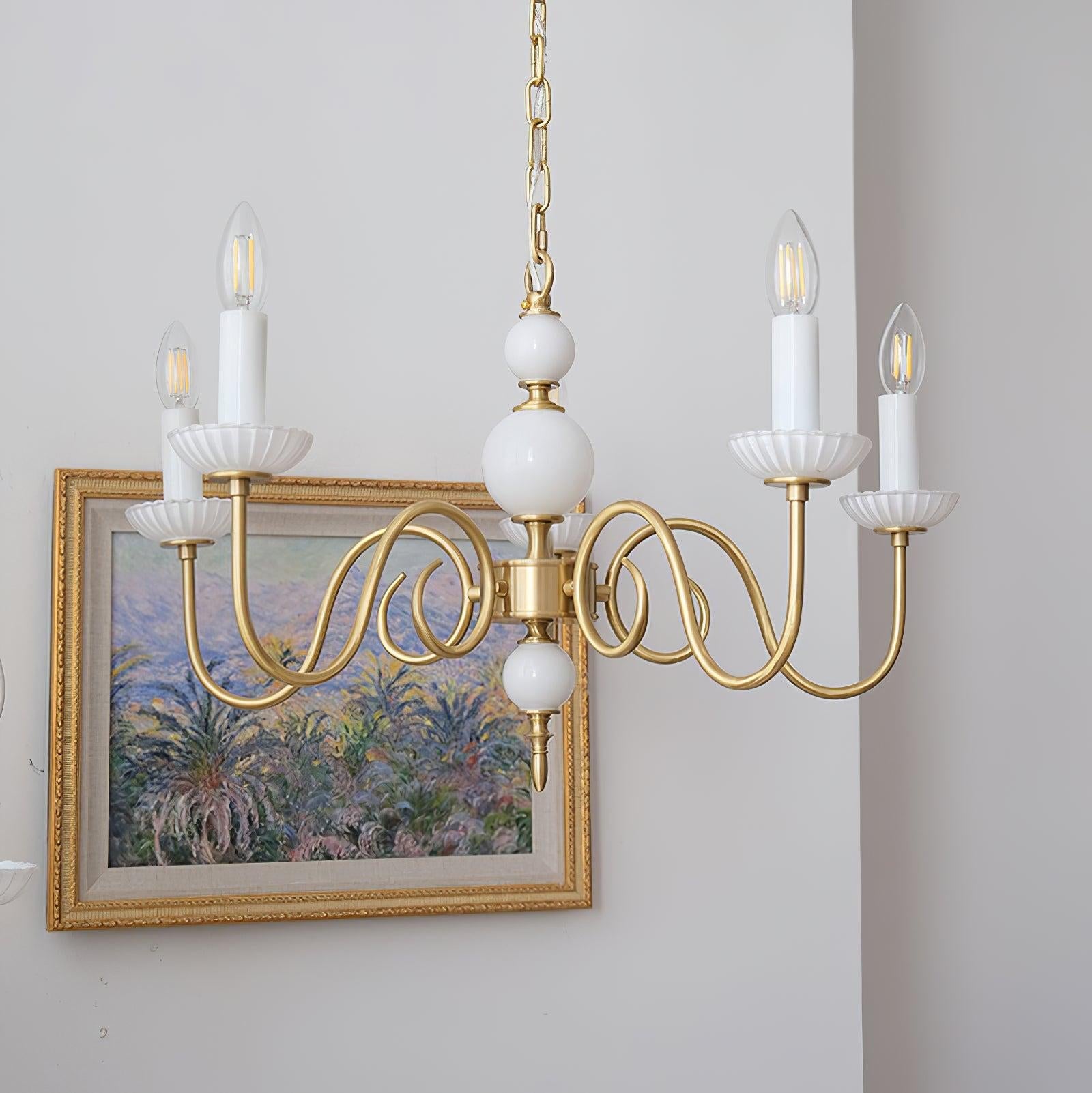 Candle Style Carlita Chandelier with 3/5 heads - Candle-1-Luxehomezone