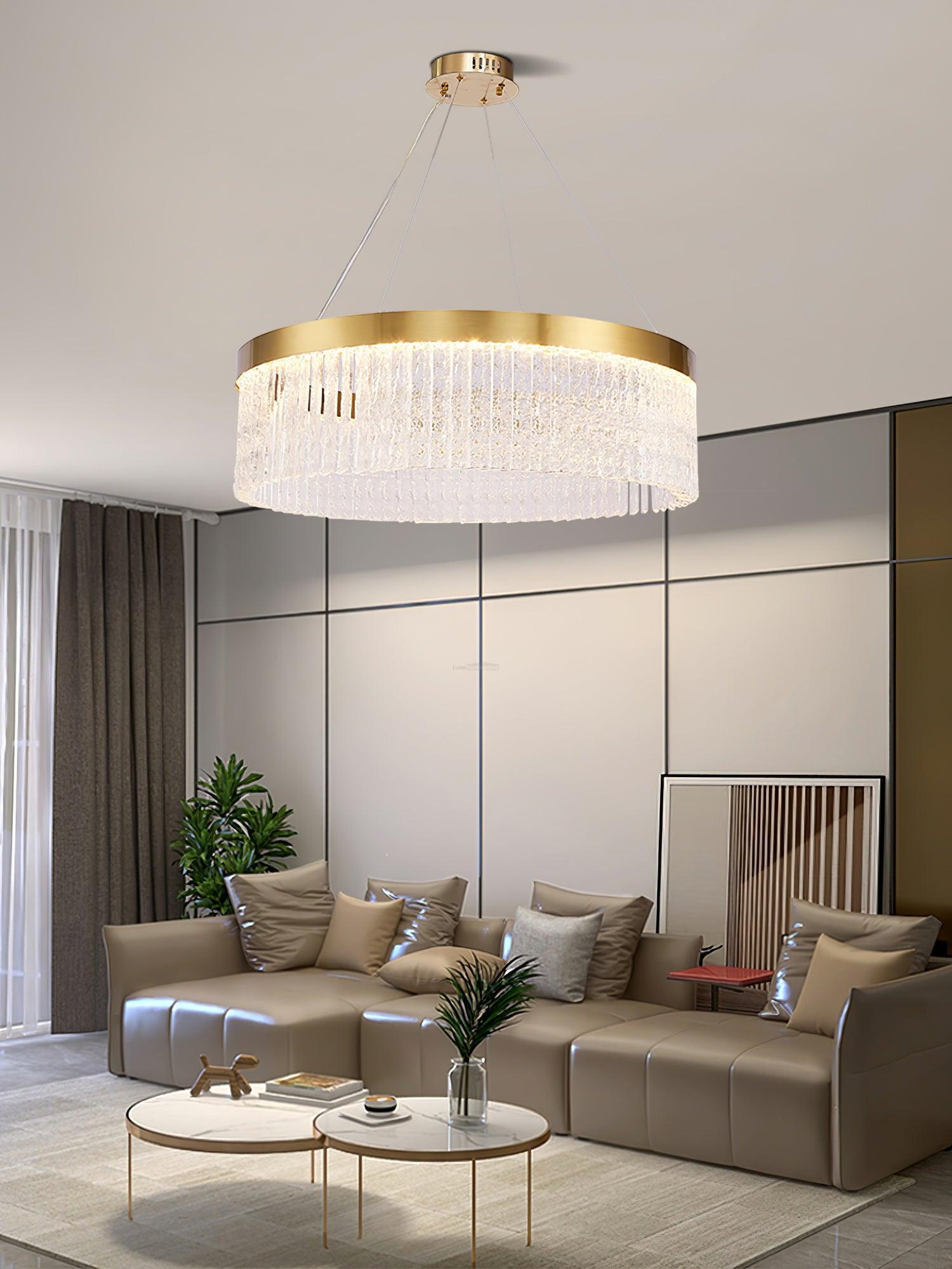 Halo Crystal Round Chandelier - Crystals-1-Luxehomezone