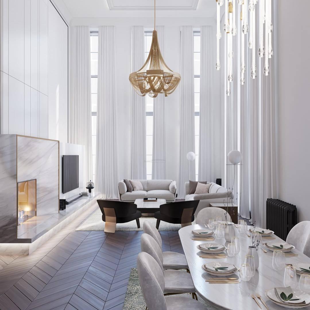 Tassel Aluminum Chain Chandelier ∅ 23.6″ - Tassel-1-Luxehomezone
