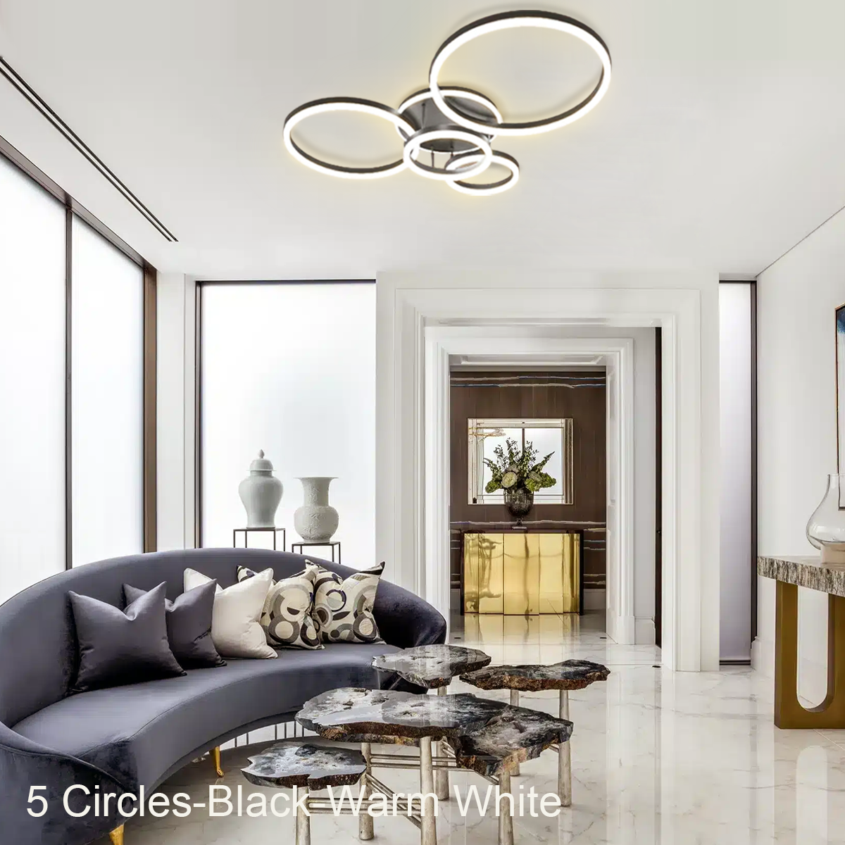 Chloe Contemporary Flush Mount Ceiling Light - Optimized, Semi Flush Mounts-1-Luxehomezone