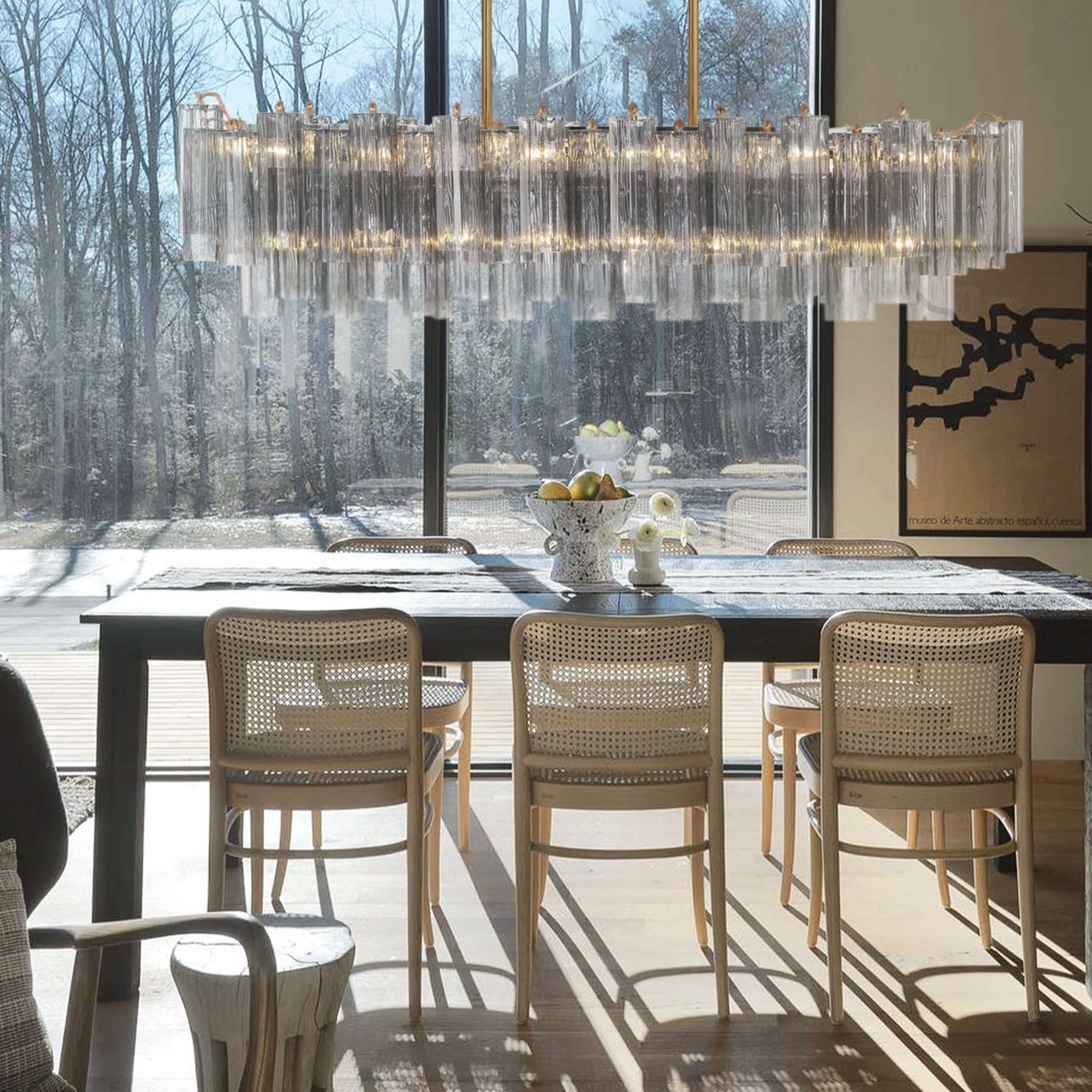 Addis Rectangular Chandelier 52"