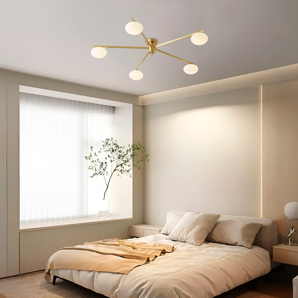 Ceiling Lamp with 3/5/6 heads - Optimized, Semi Flush Mounts-1-Luxehomezone
