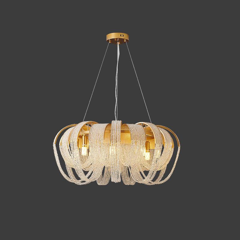 Mesh Crystal Chandelier with 1/6/9 heads - Crystals-1-Luxehomezone