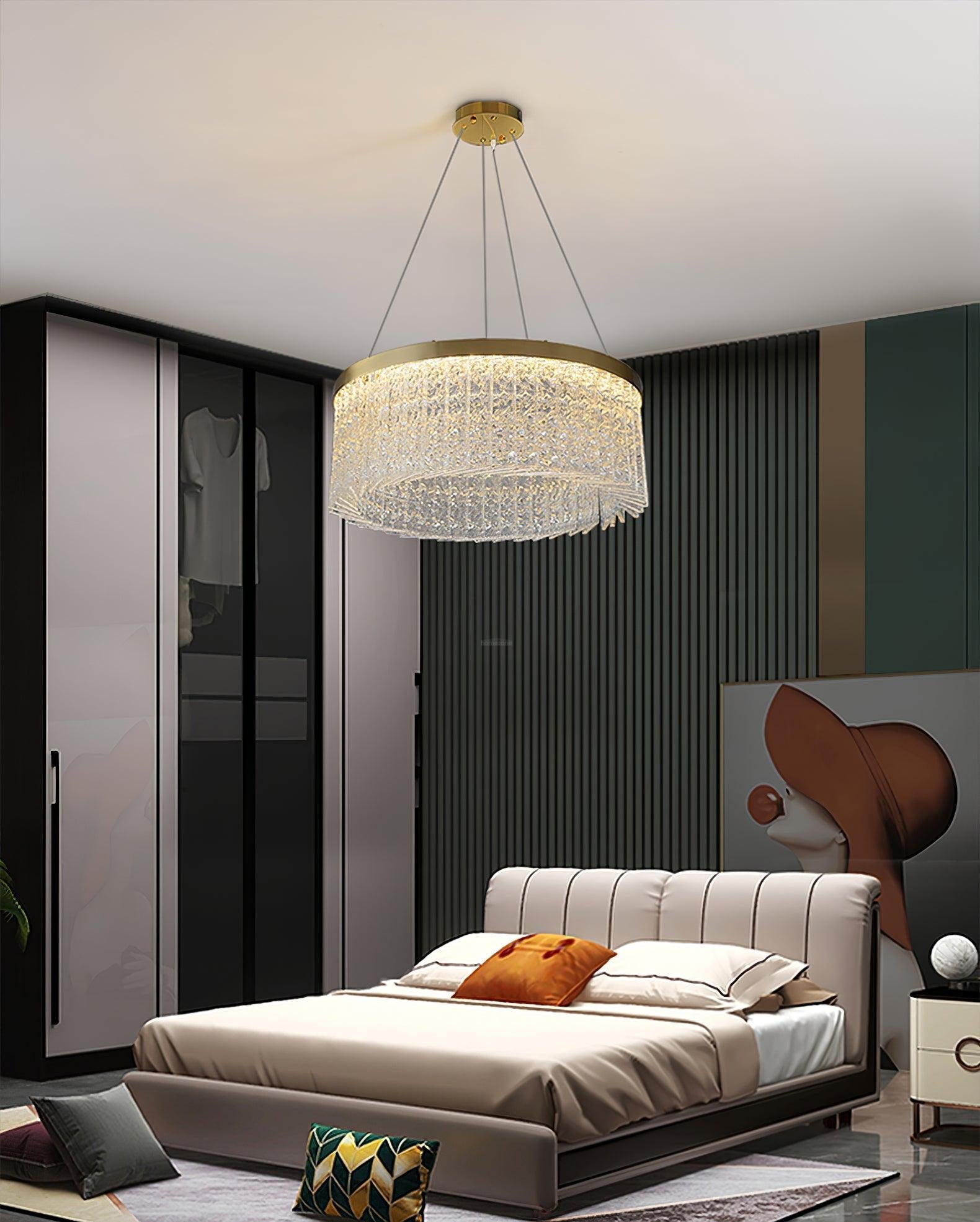 Halo Crystal Round Chandelier - Crystals-1-Luxehomezone