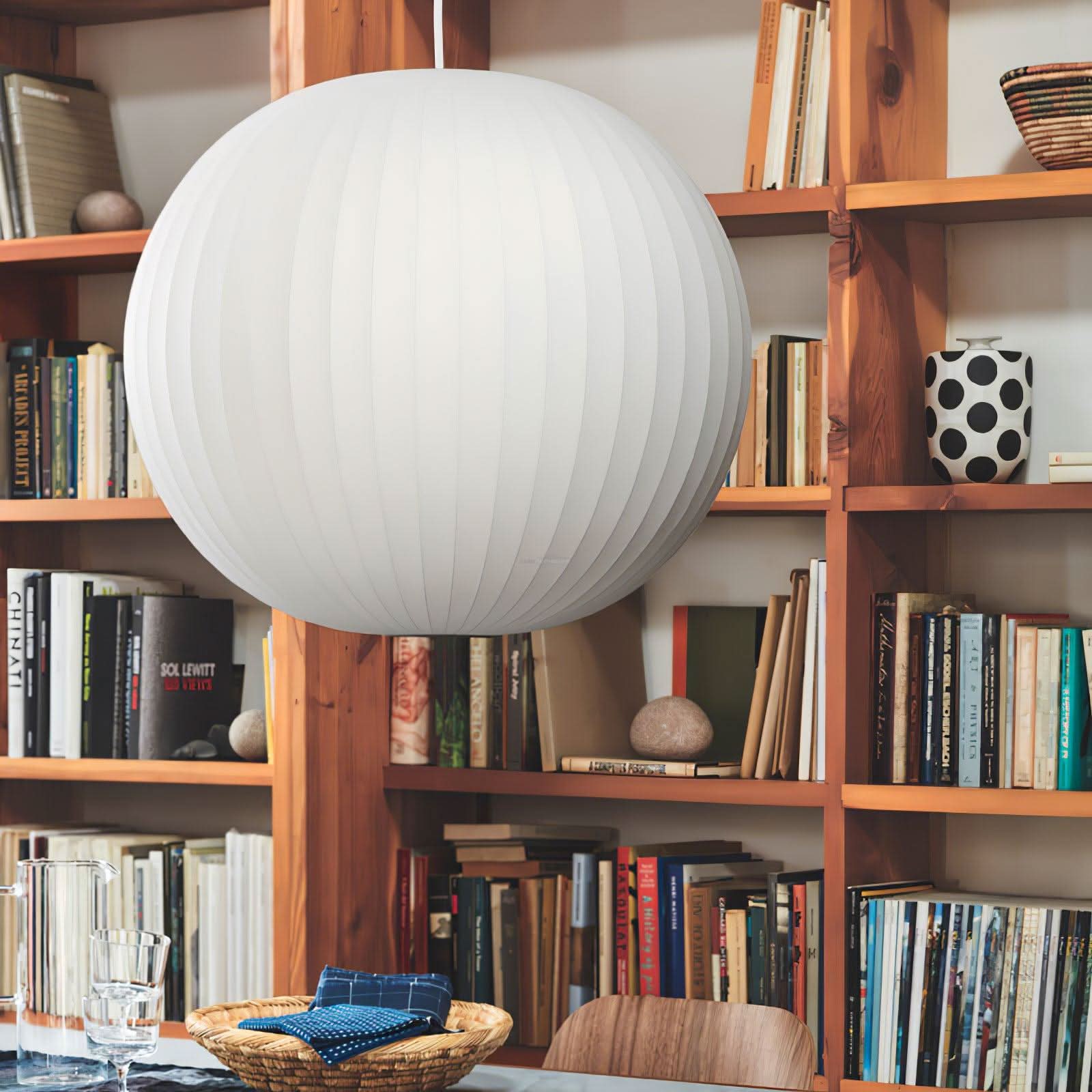 Bubble Pendant Light with Artificial Silk Lampshade - Luxehomezone