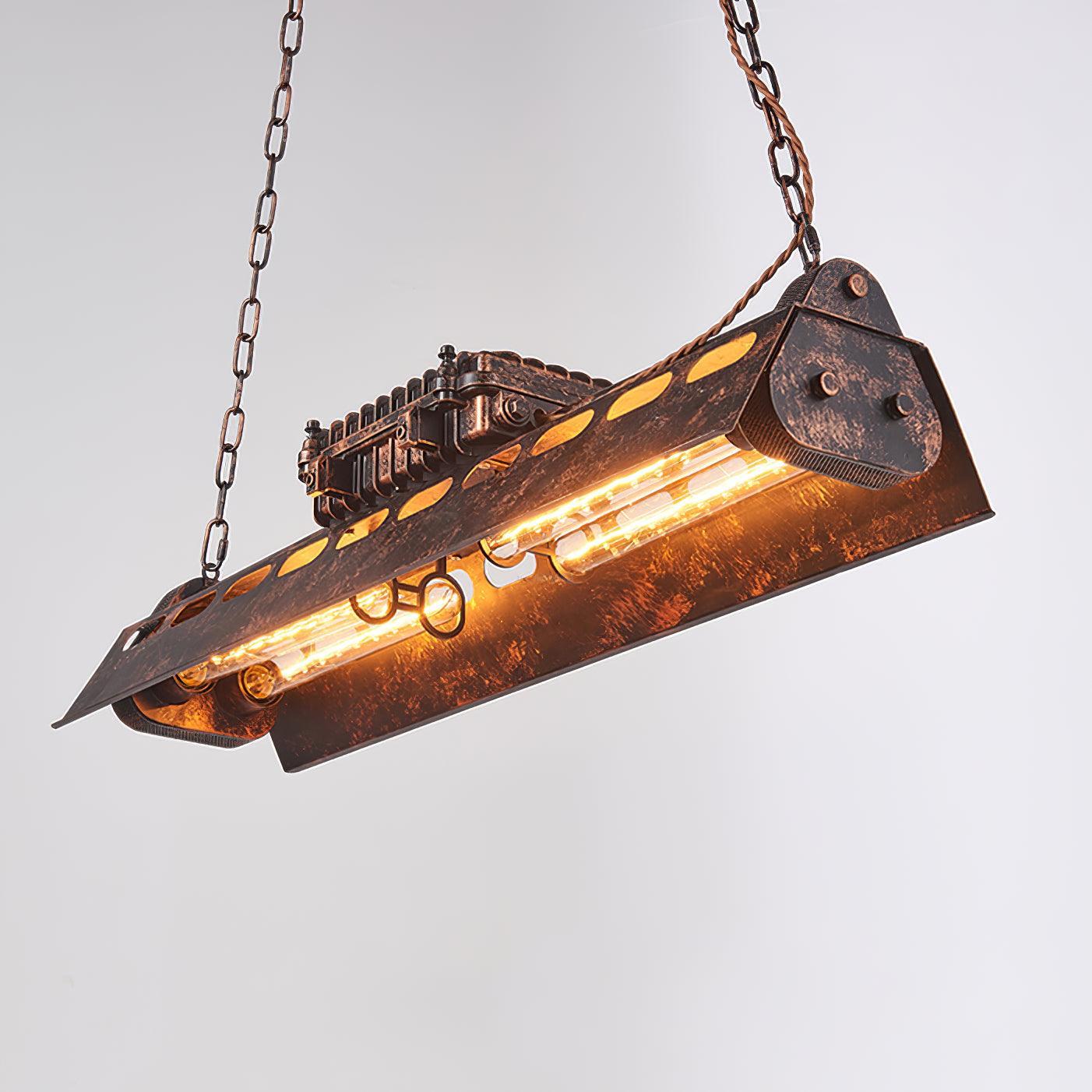 Industrial Steampunk Style Chandelier, Dining Table Lamp, Kitchen Island Lamp - Bar, Bloom, Optimized-1-Luxehomezone