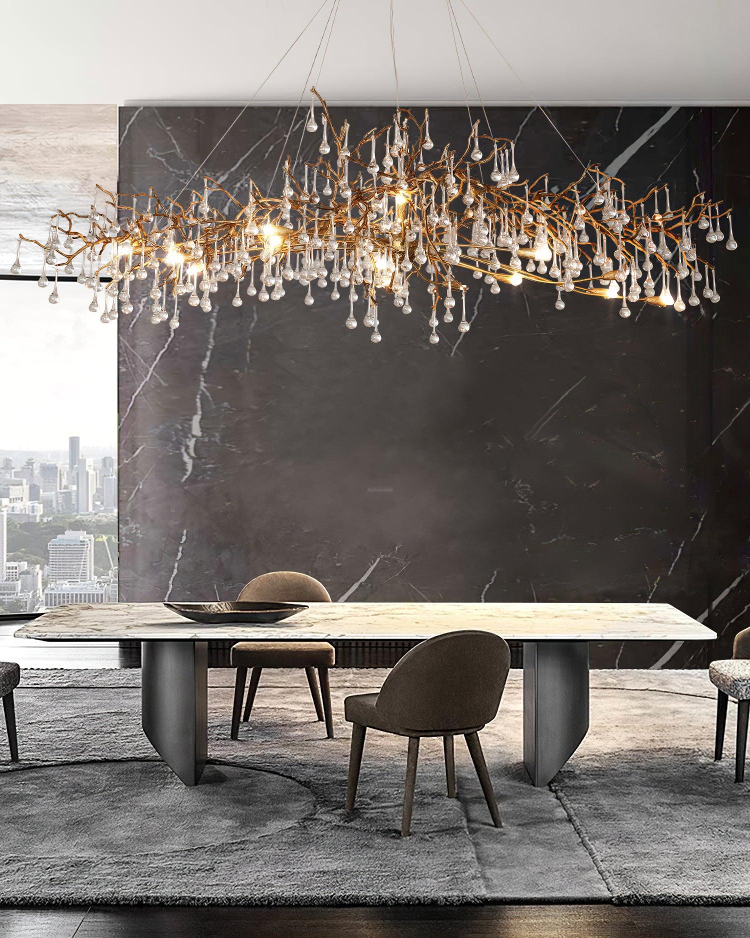 Bijou Tear Drop Style Chandelier - Luxehomezone