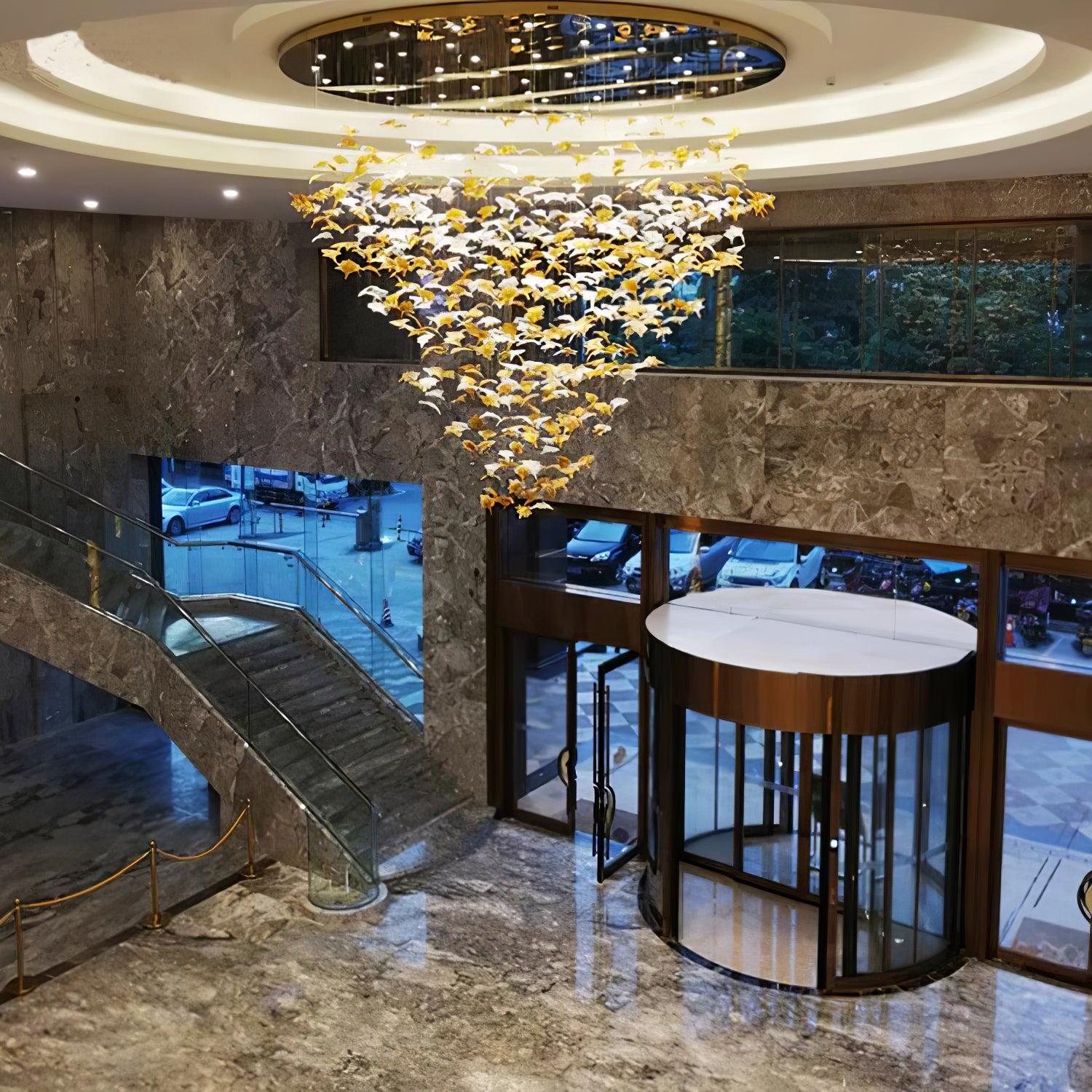 Multicolor Maple Leaf Chandelier - Helia-1-Luxehomezone