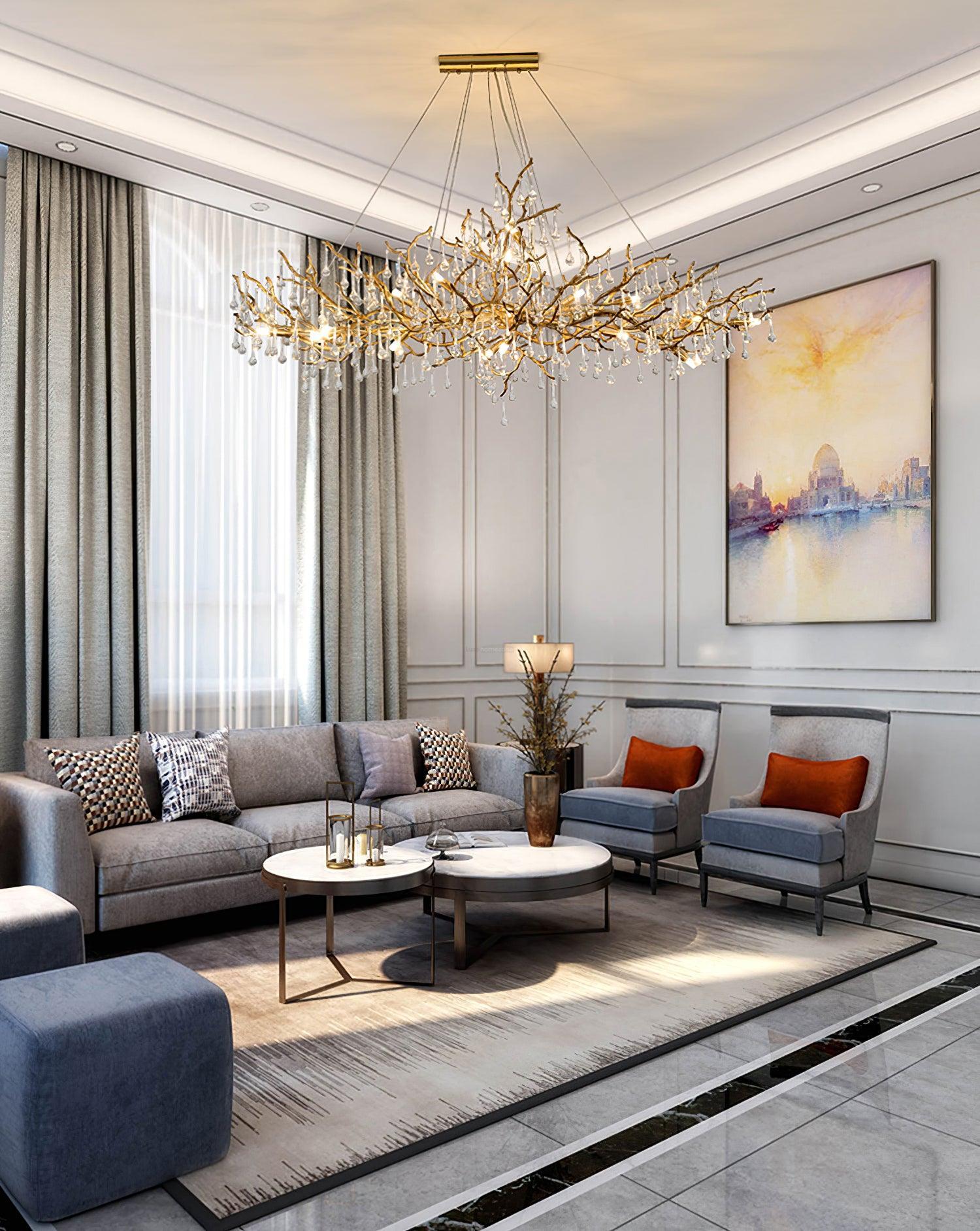 Bijou Tear Drop Style Chandelier - Luxehomezone