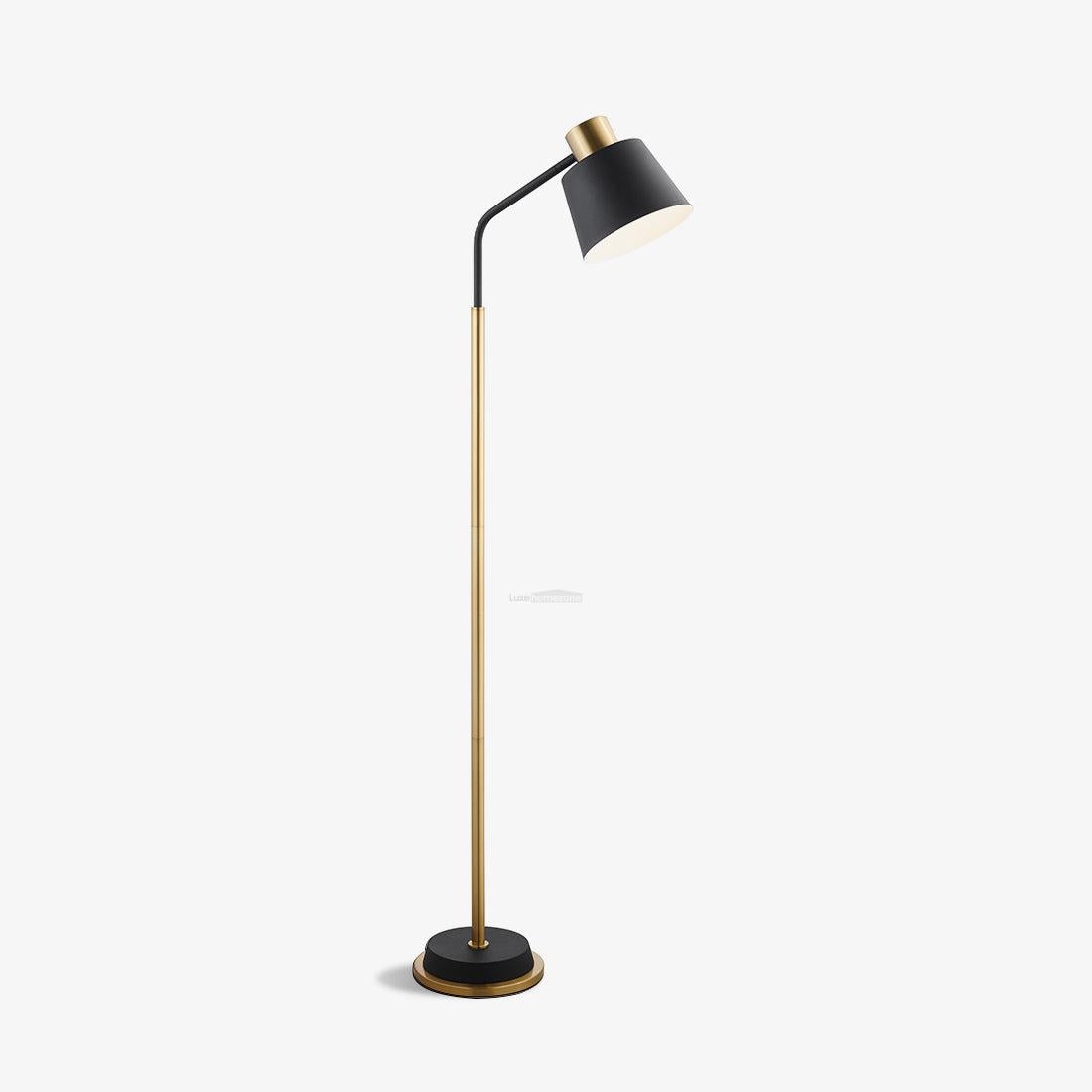 Emmental Floor Lamp ∅ 17.3″ - Gold&Black, Gold&White-1-Luxehomezone