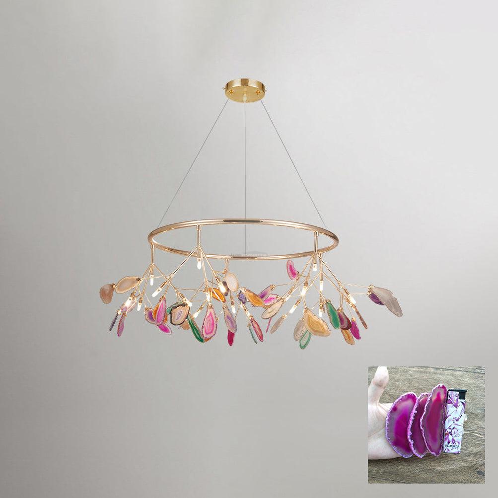 Agate Flake Chandelier with 4/12/16/20 heads - Branch-1-Luxehomezone