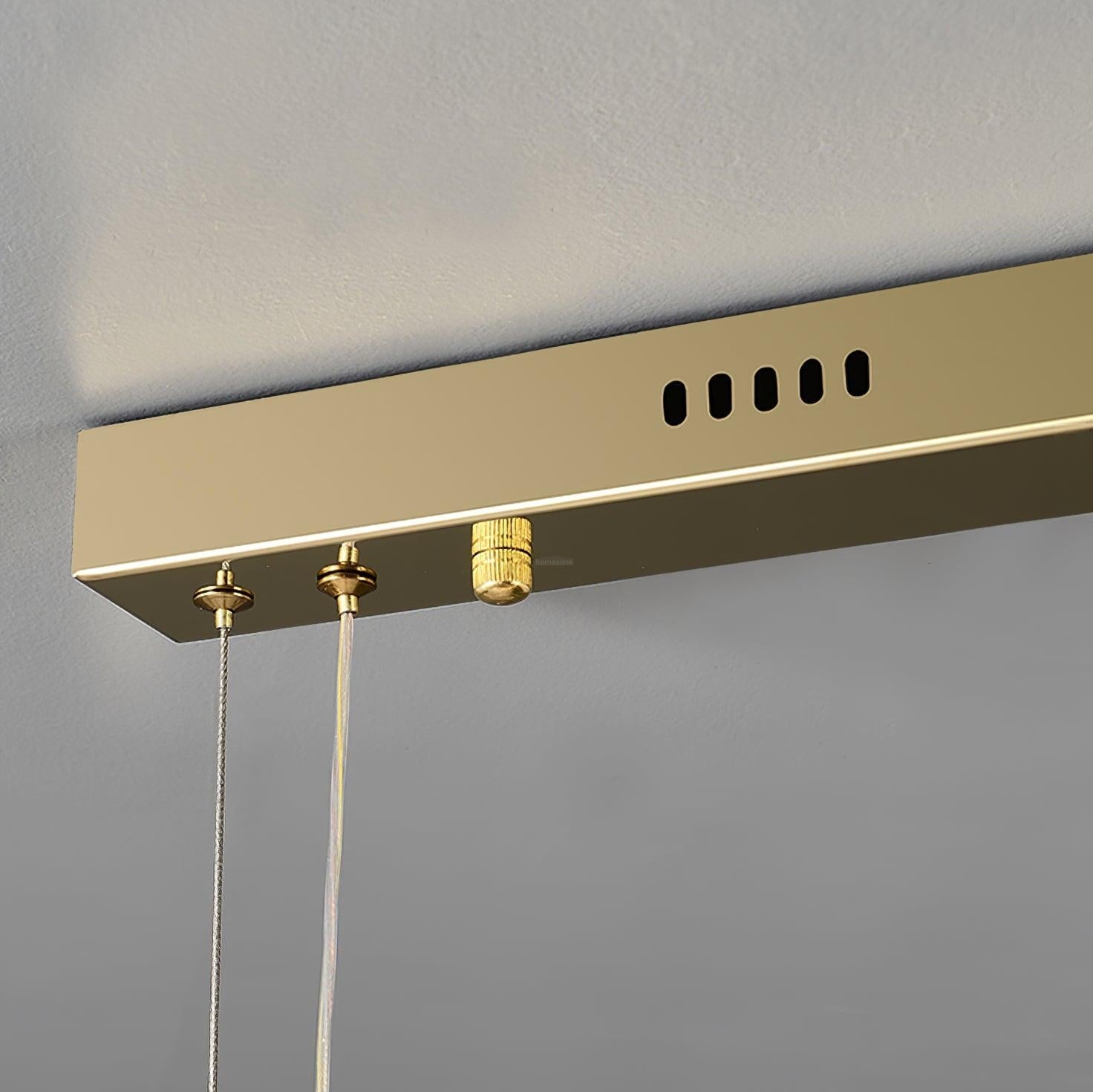 Long Crystal  Linear Pendant Light - Bar-1-Luxehomezone