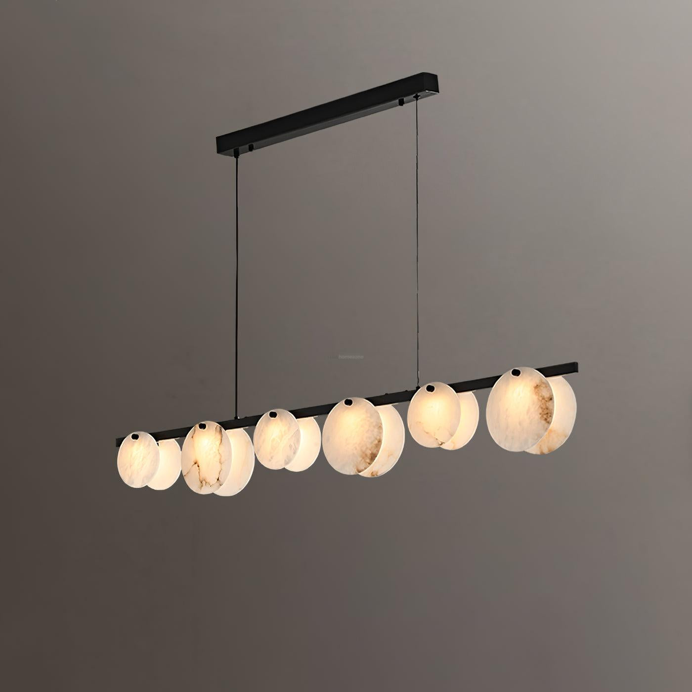 Trinidad Linear Dining Room  Alabaster Chandelier - Alabaster, Alabaster Chandelier-1-Luxehomezone