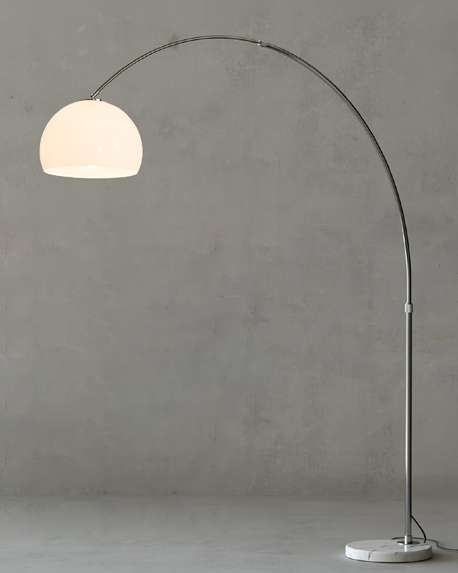 Sneedville Arched Floor Lamp W 59″ - Alabaster-1-Luxehomezone