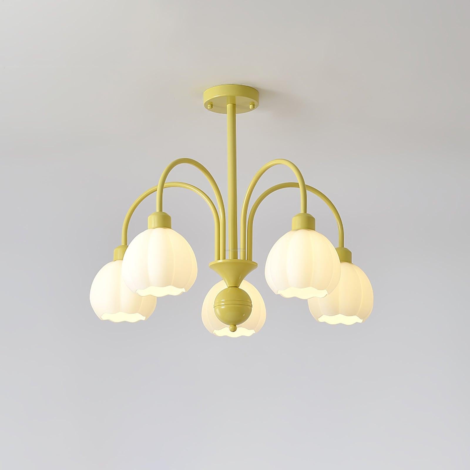 Cream Pumpkin Ball Chandelier with 4/5/6/8 heads - Zahara-1-Luxehomezone