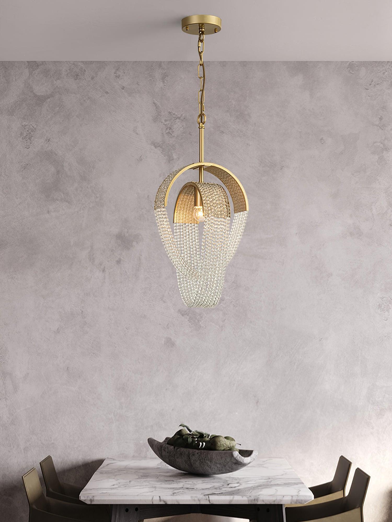 Mesh Crystal Chandelier with 1/6/9 heads - Crystals-1-Luxehomezone