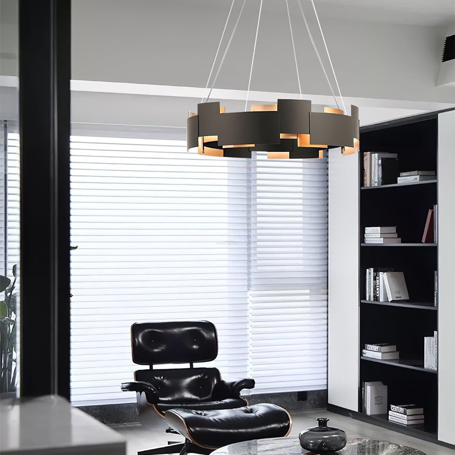 Kichler Oval Chandelier ∅ 23.6″ - Black & Gold-1-Luxehomezone