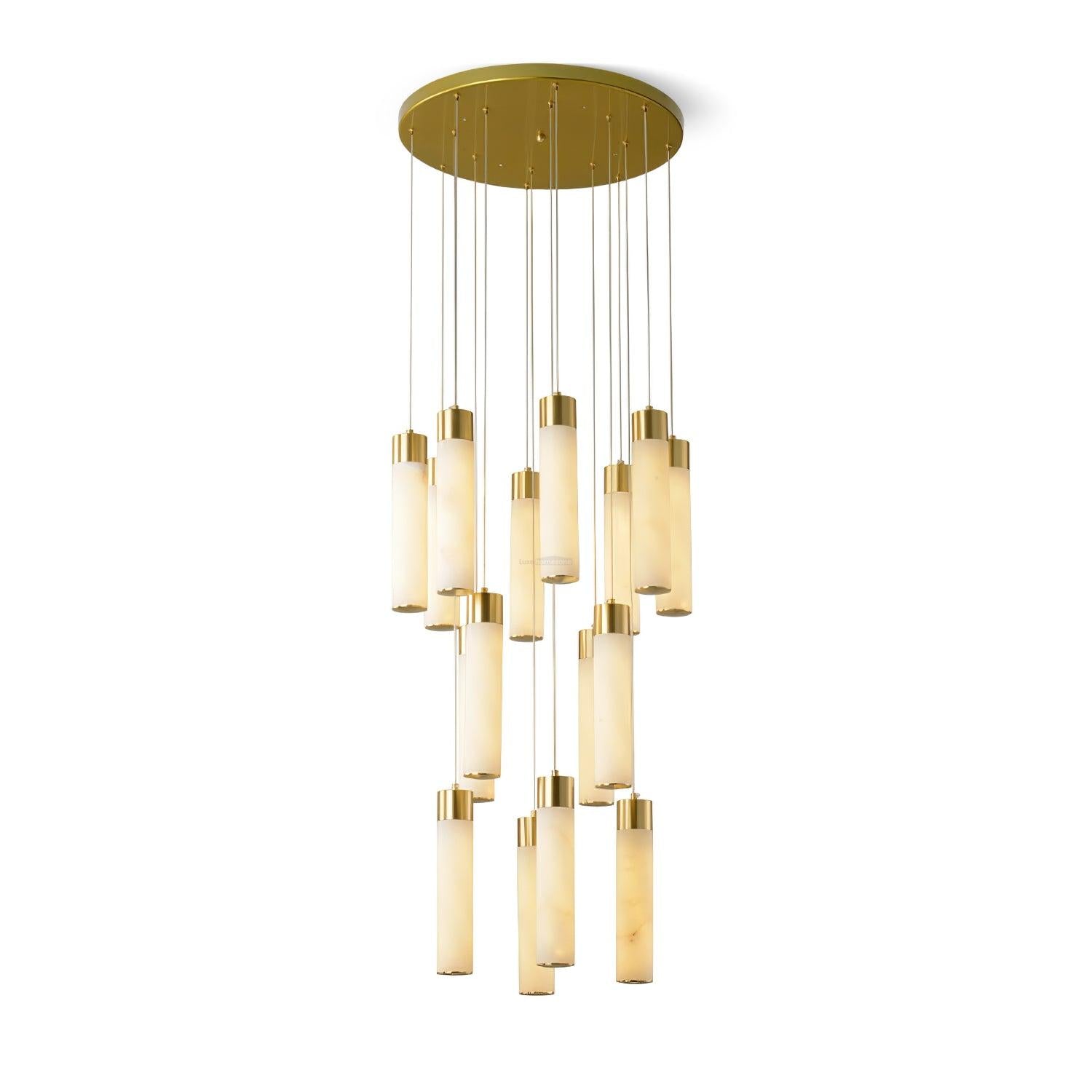 Celestial Alabaster Cascade Chandelier with 5/7/9/12/16/18/24/32 heads - Luxehomezone