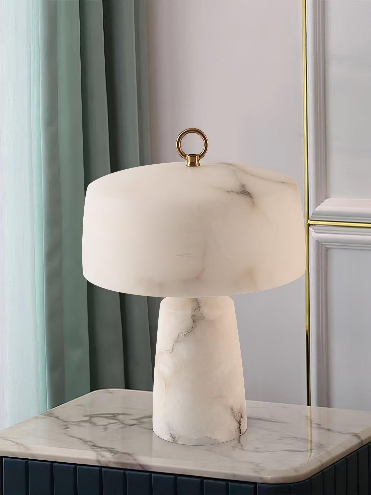 Aogashima Table Lamp  ∅ 11.8″ - Alabaster-1-Luxehomezone