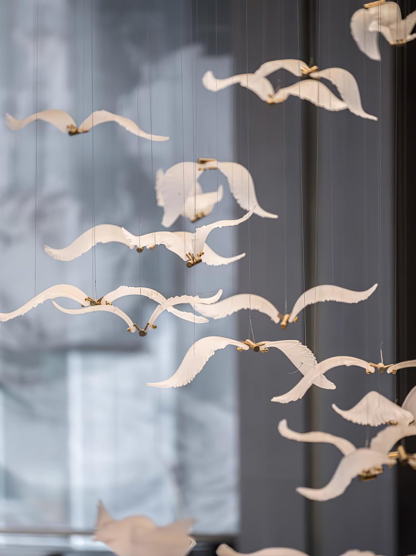 Large Seagull Chandelier with 1/3/5/7/9/11/12/18 heads - Bird-1-Luxehomezone