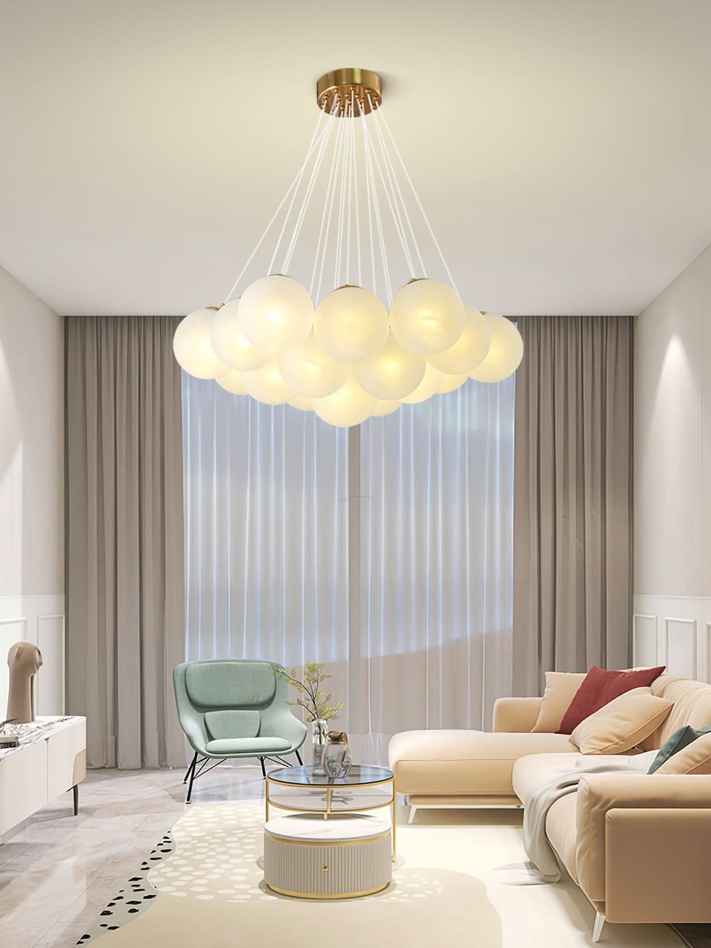 Glass Cluster Chandelier with 7/13/19 heads - Luxehomezone