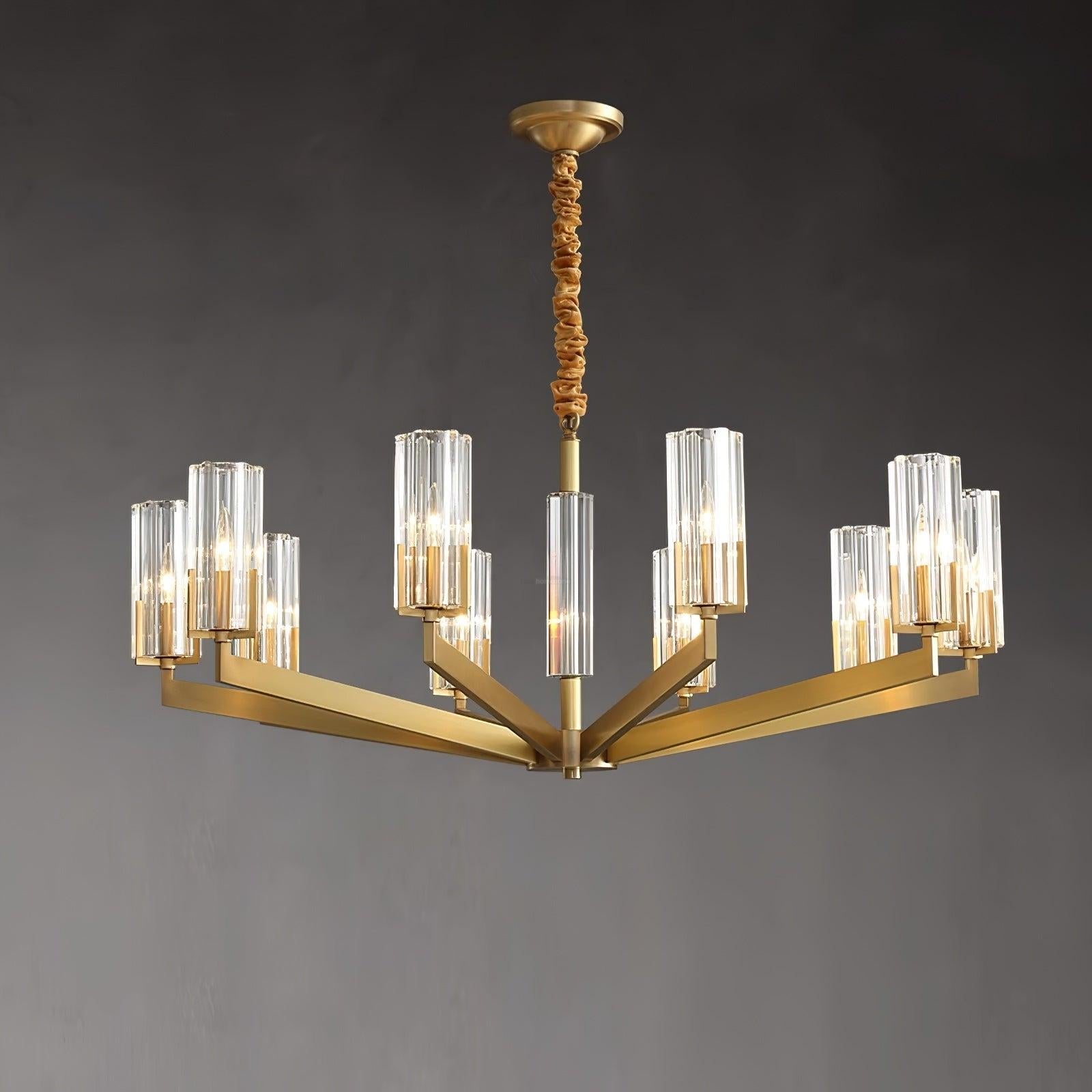 Kayla Brass Chandelier with 6/8/10/15 heads - Luxehomezone