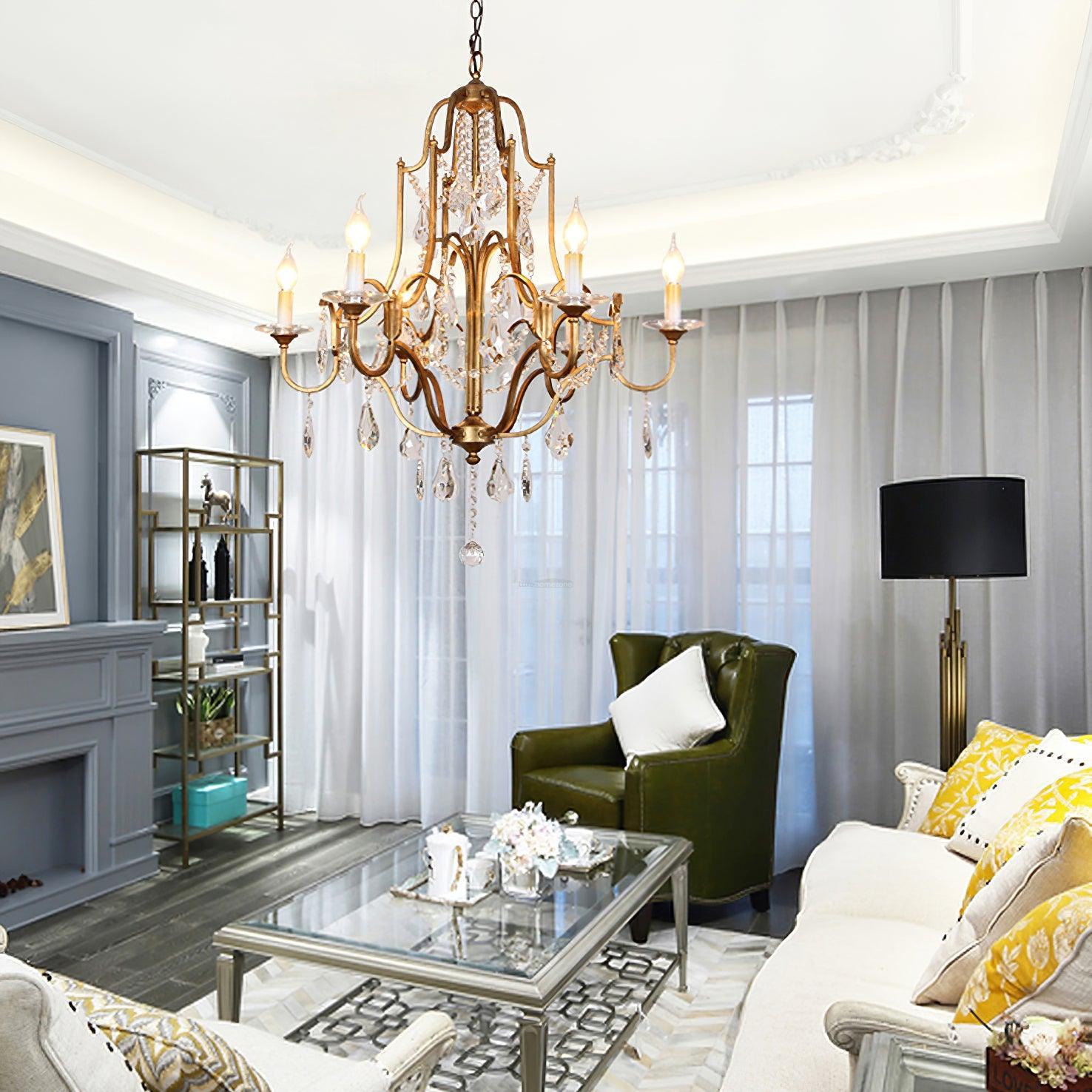 Candle Style Valentina Chandelier with 4/6/12/15 heads - Candle-1-Luxehomezone