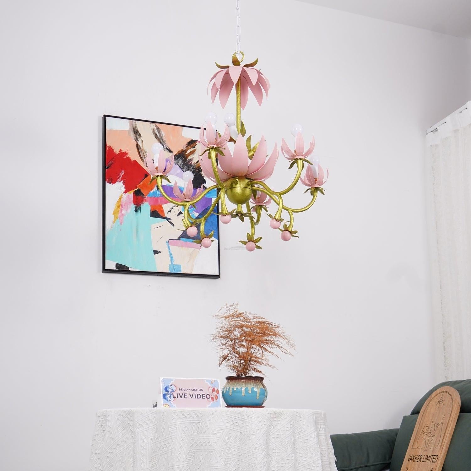 Mardi Gras Blossom Chandelier  Φ 25.6″ - -1-Luxehomezone