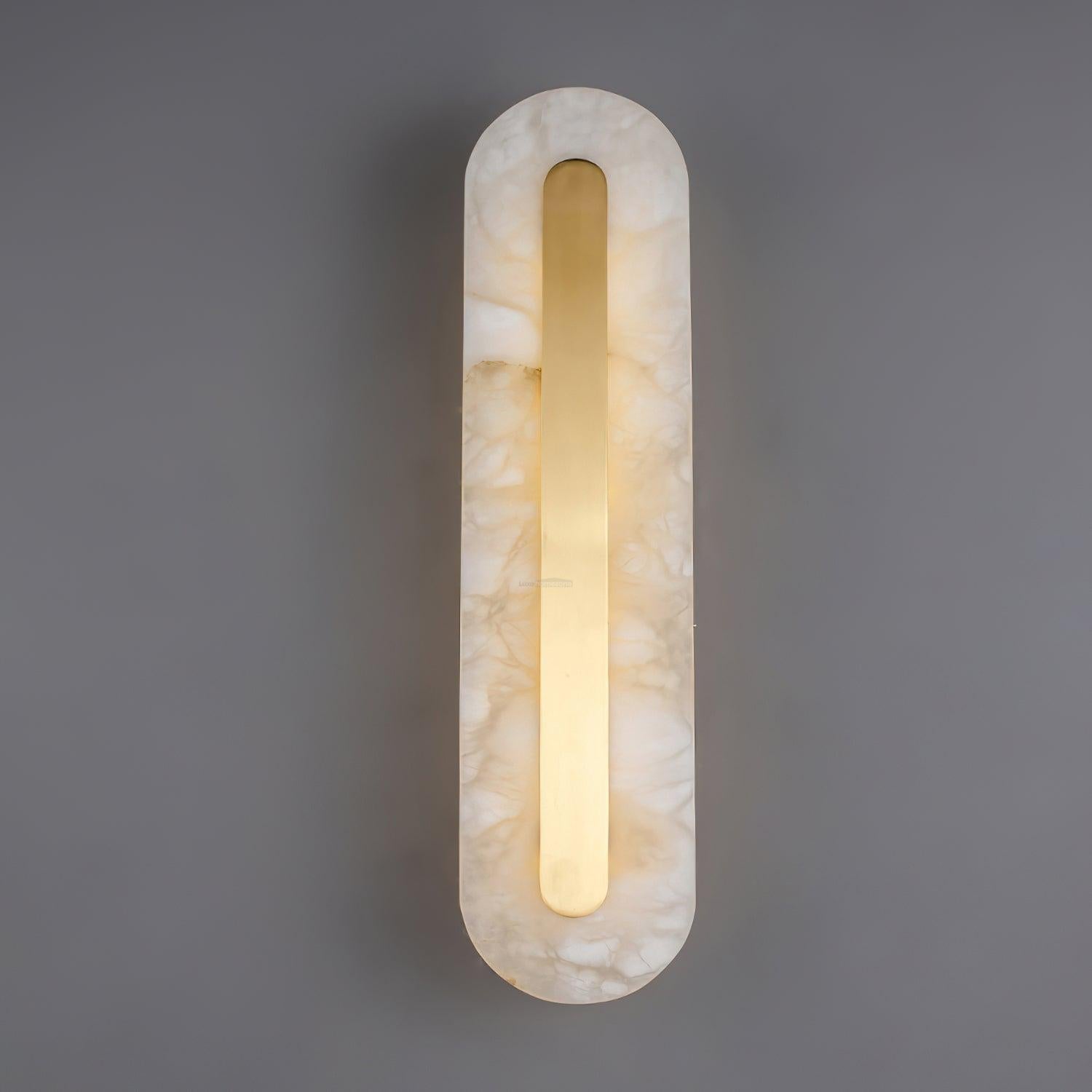 Alabaster Rounded Wall Sconce - Alabaster, Alabaster Wall Lamp-1-Luxehomezone