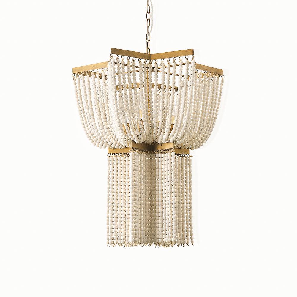 Estrella Chandelier Φ 24″ - Wooden Beads-1-Luxehomezone