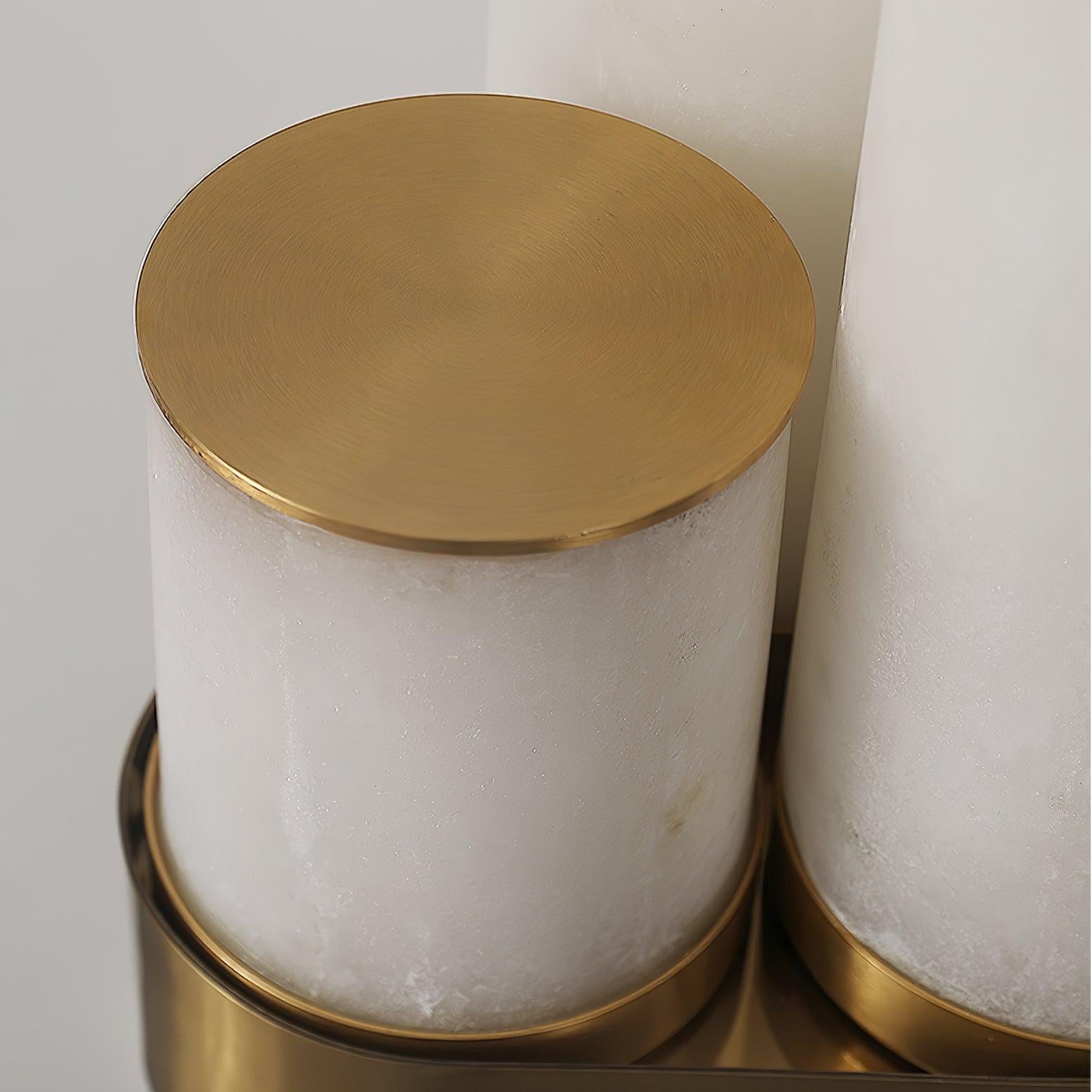 Piped Marble Floor Lamp  ∅ 17.7″ - Alabaster-1-Luxehomezone