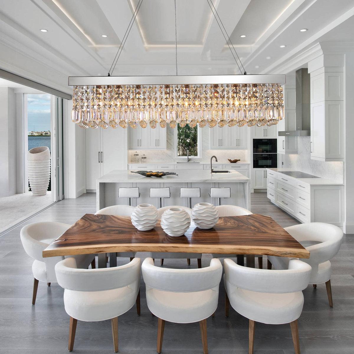 Crystal Long Canopy Chandelier - Crystals, Tassel-1-Luxehomezone