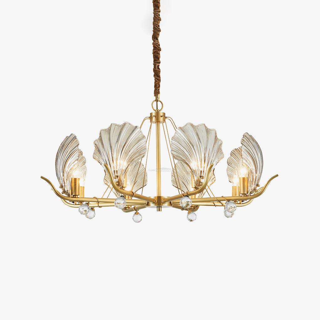 Shell Crystal Chandelier with 3/6/8 heads - Luxehomezone