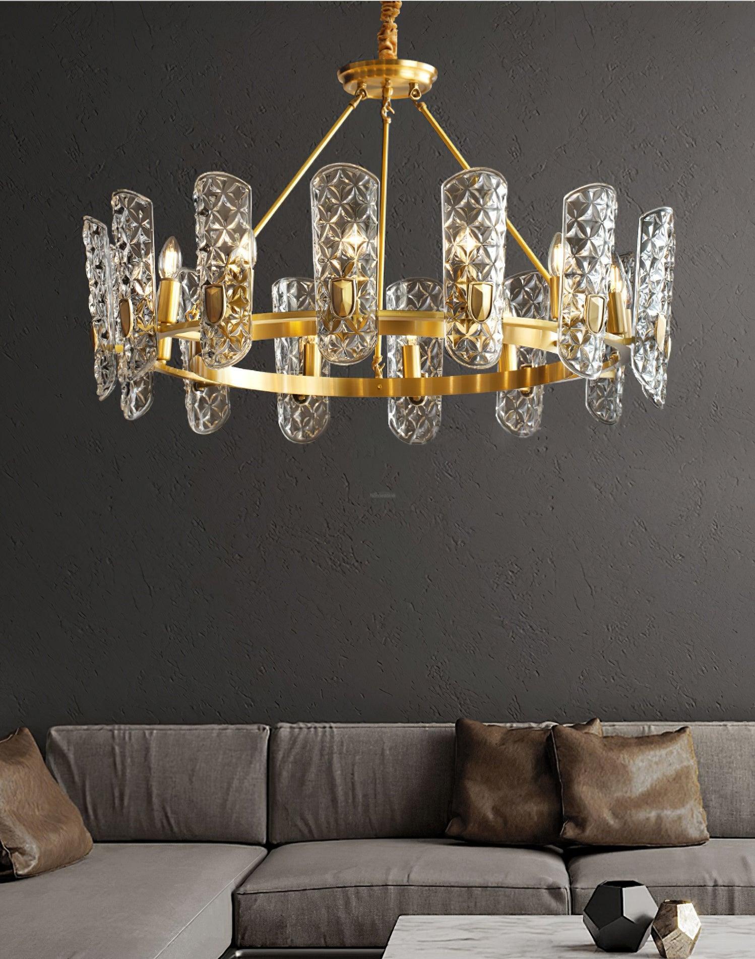 Brass Central Chandelier - Lucency-1-Luxehomezone