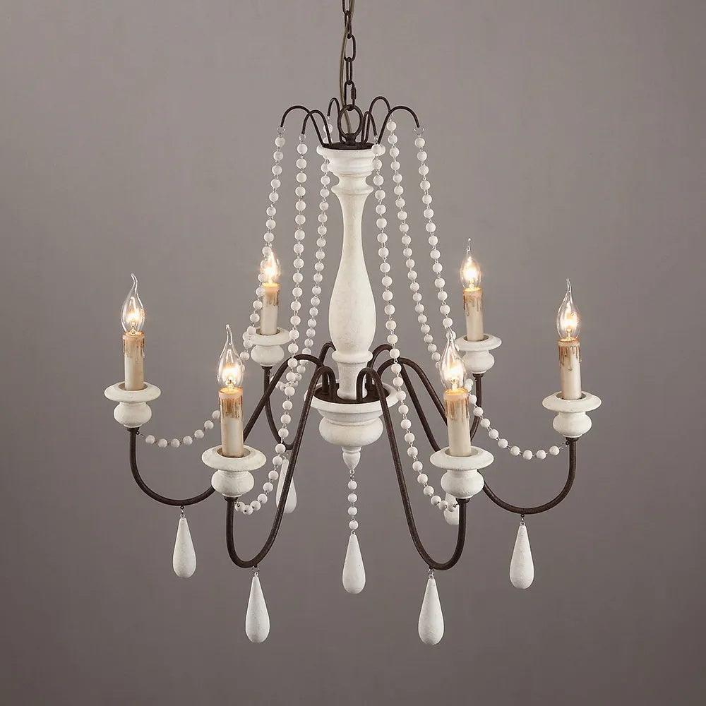 Candle Style Beaded Chandelier Φ 29.5″ - Candle-1-Luxehomezone